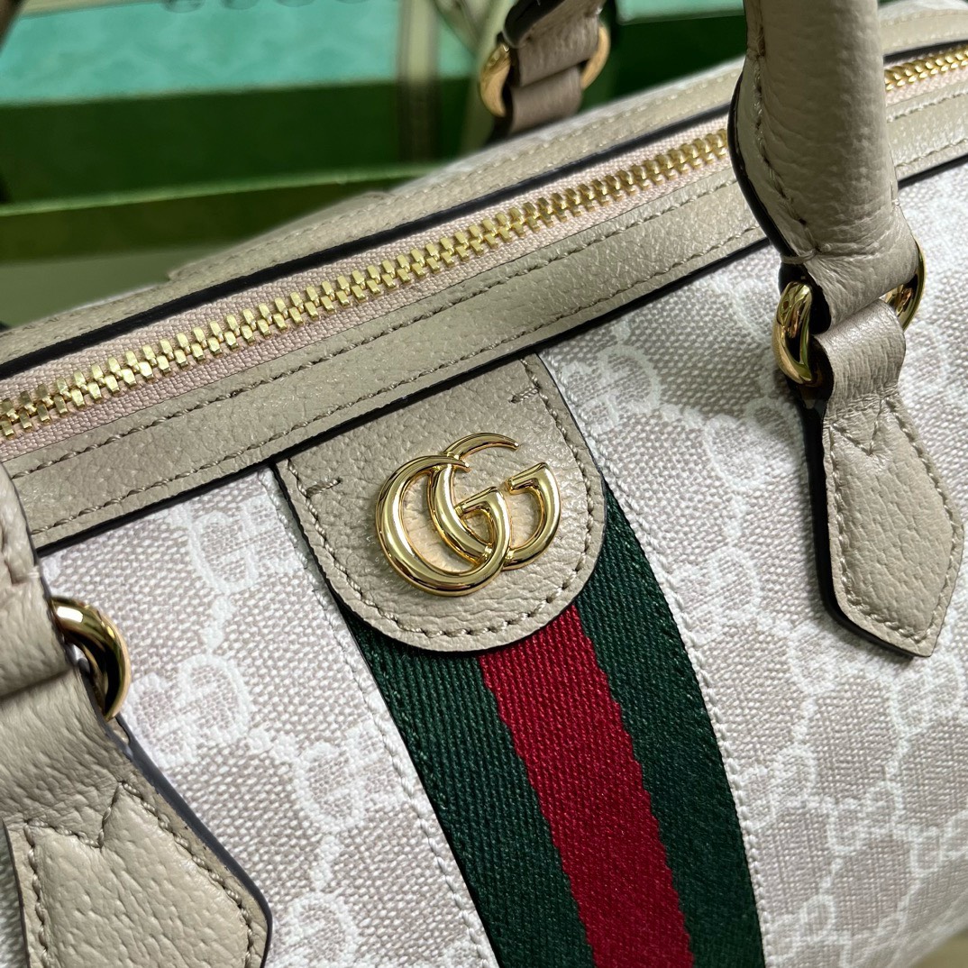 Bagsaaa Gvc*1 Ophidia GG Ebony Top Handle Bag White - 20x31x16.5cm