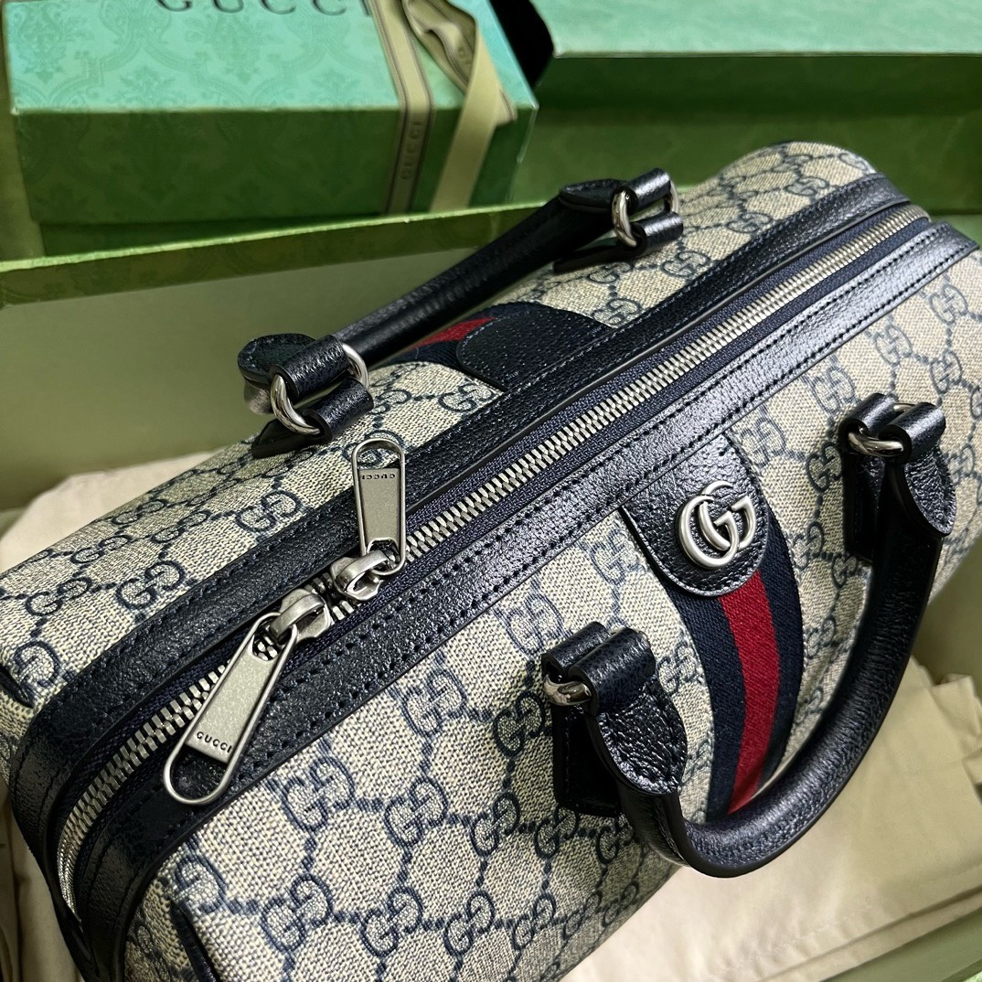 Bagsaaa Gvc*1 Ophidia GG Ebony Top Handle Bag Navy Blue - 20x31x16.5cm