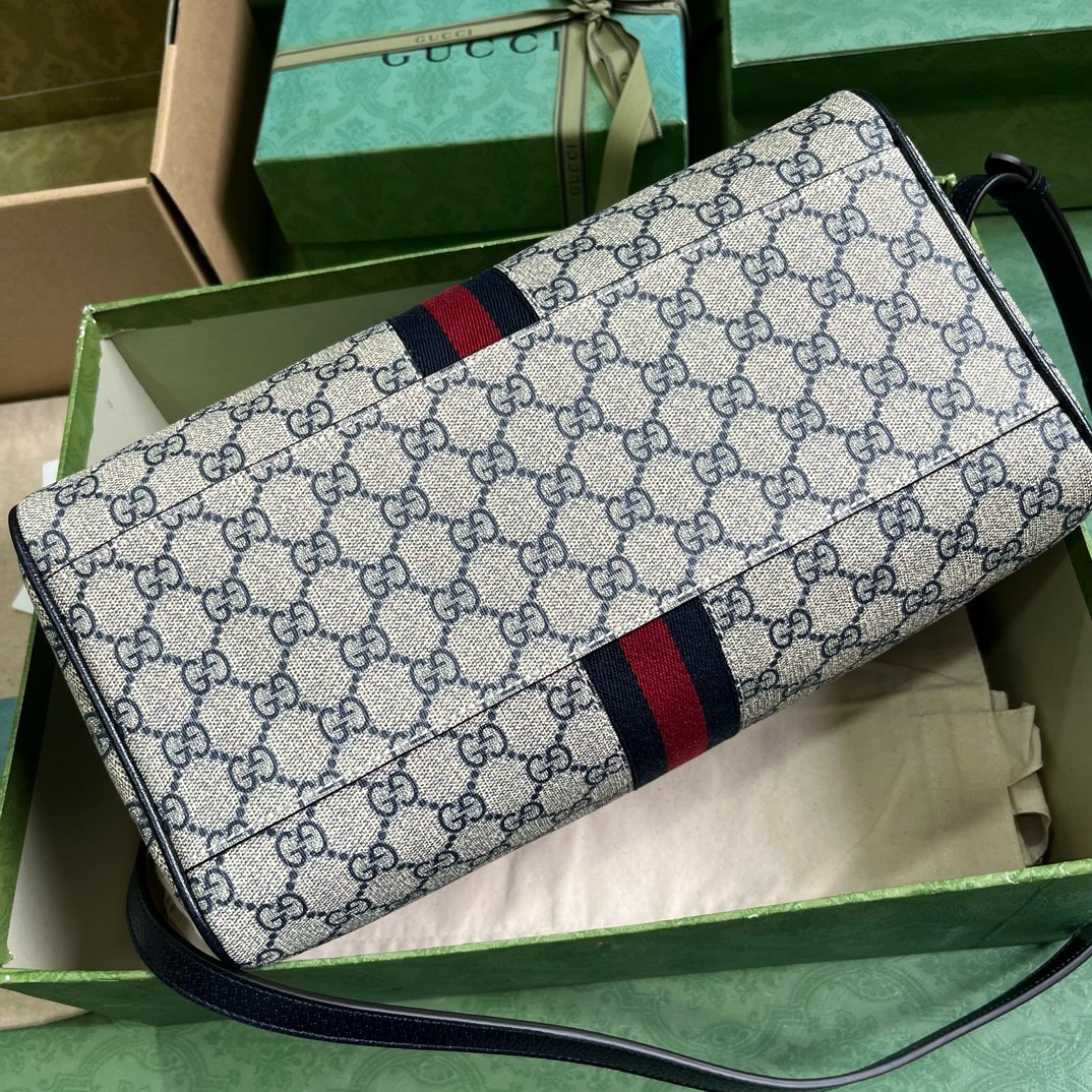 Bagsaaa Gvc*1 Ophidia GG Ebony Top Handle Bag Navy Blue - 20x31x16.5cm