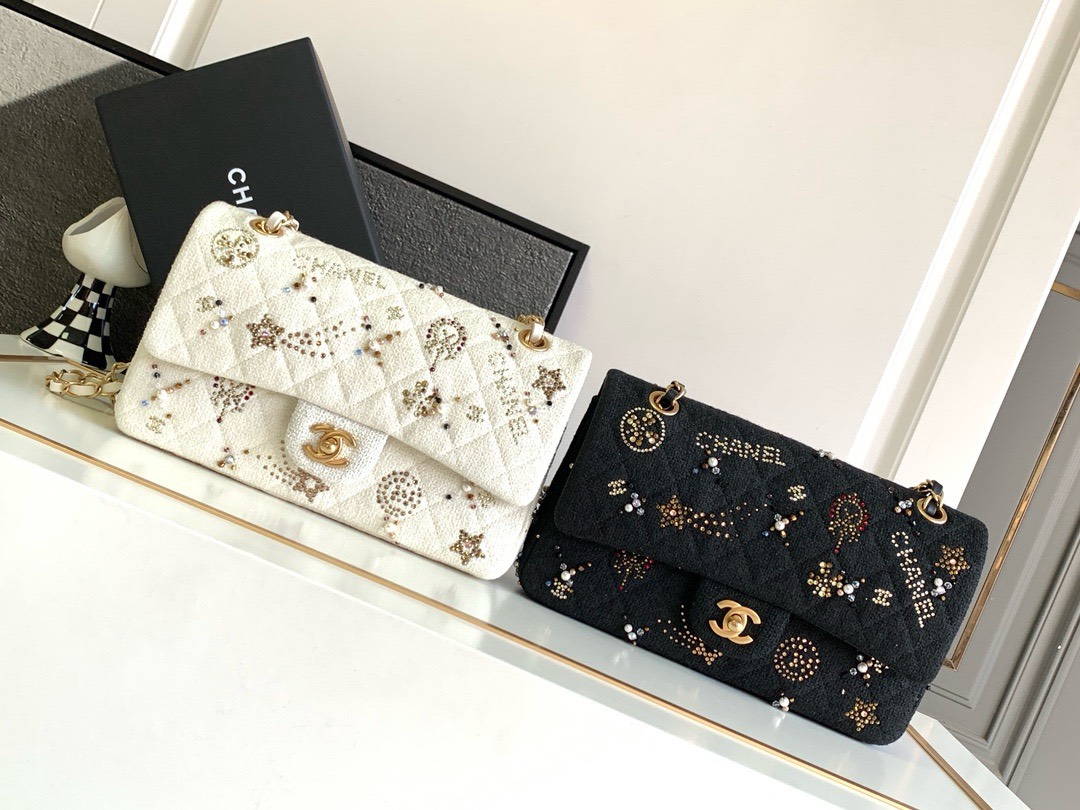 Bagsaaa Ch**el Flap Tweed Bag - 25.5cm