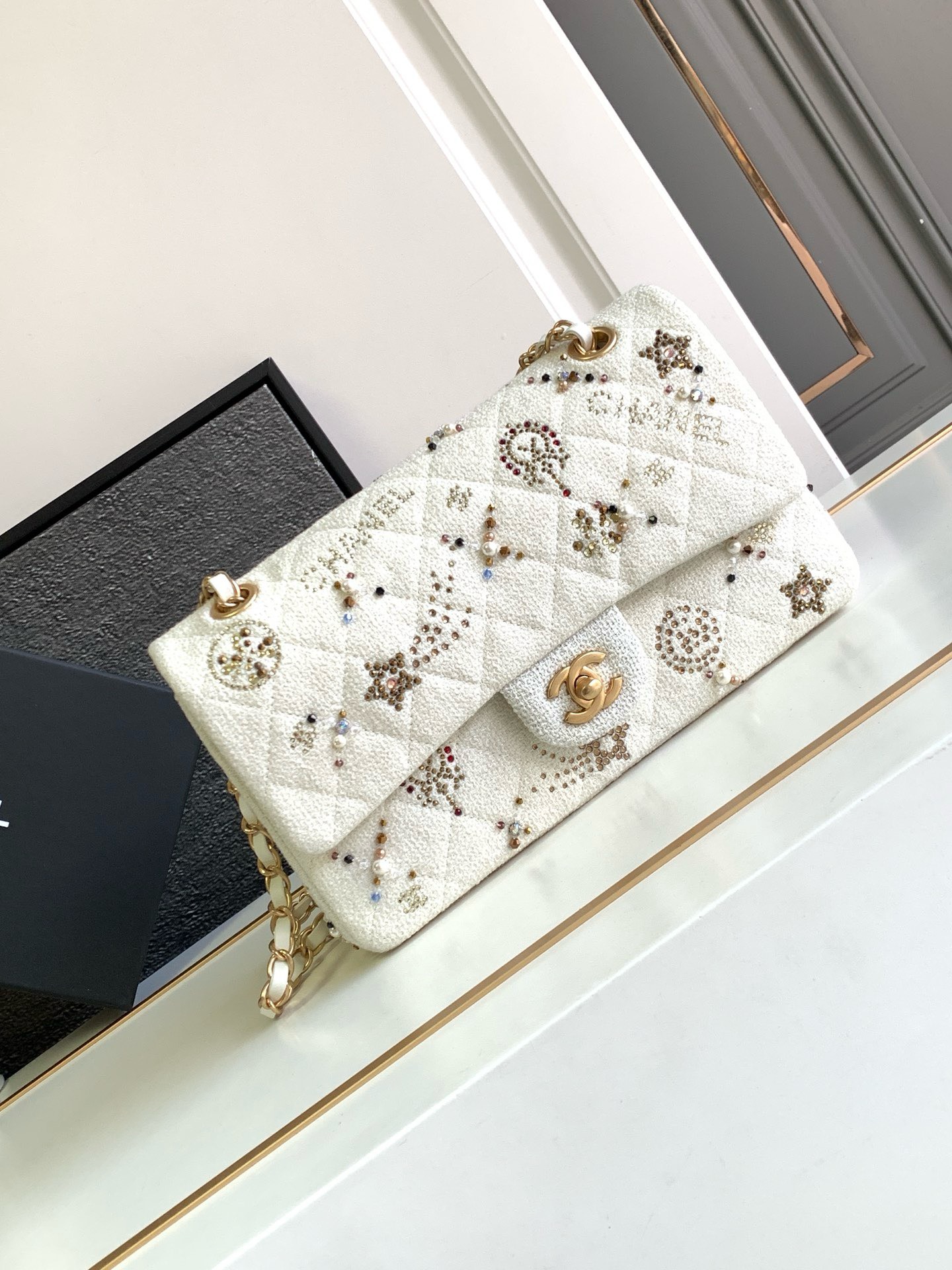 Bagsaaa Ch**el Flap Tweed Bag - 25.5cm
