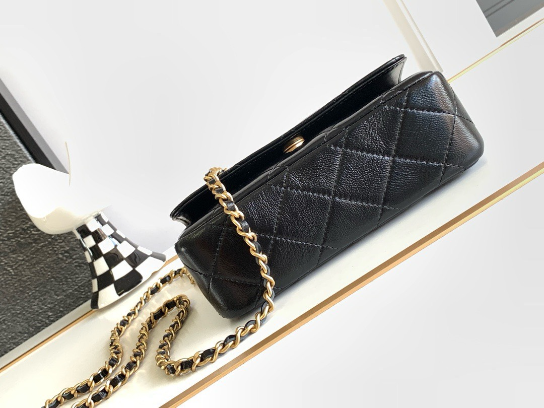 Bagsaaa Ch**el 23B Vintage Top Handle Bag In Black