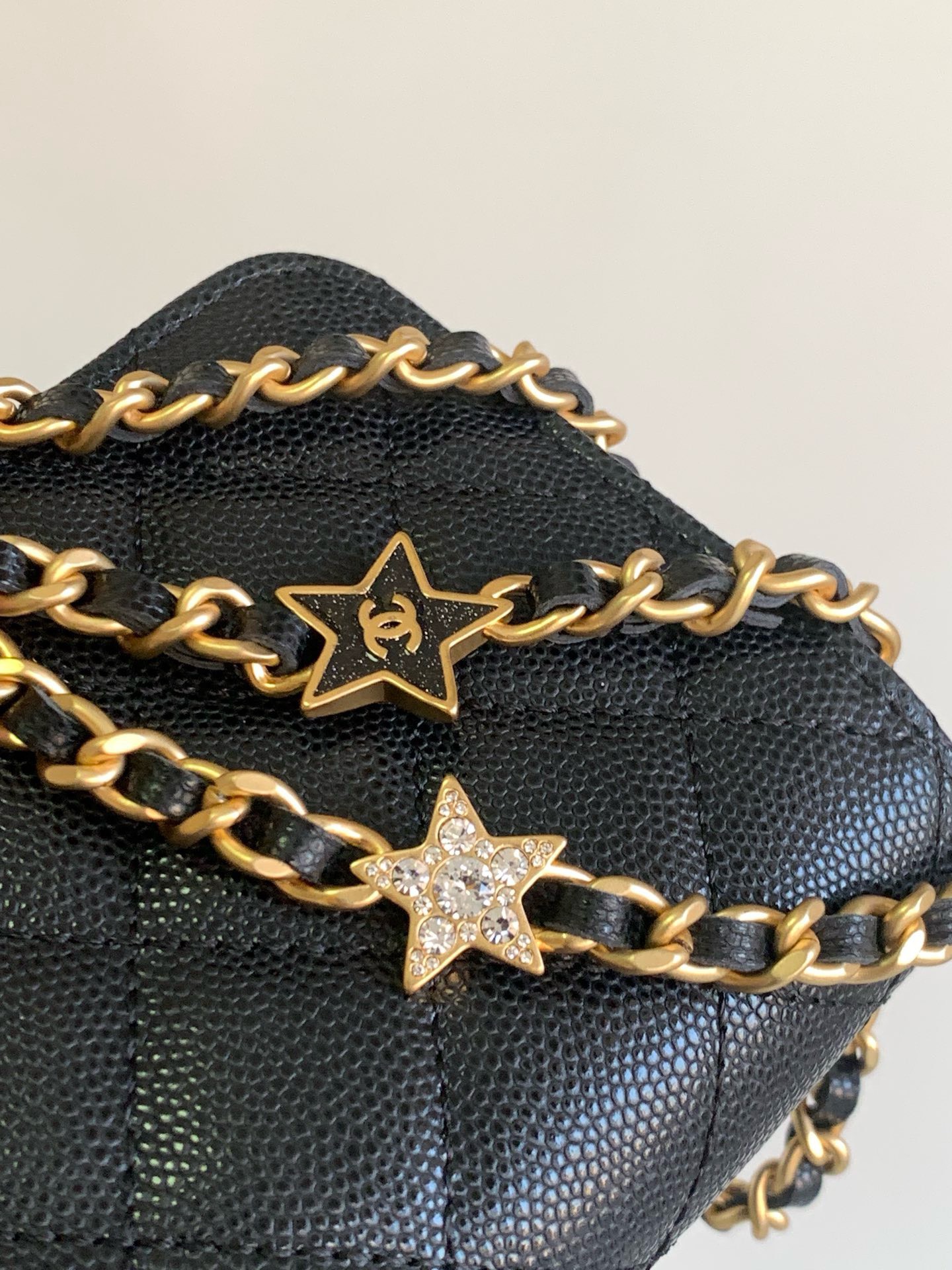 Bagsaaa Ch**el WOC Flap Caviar Black Bag - 19cm