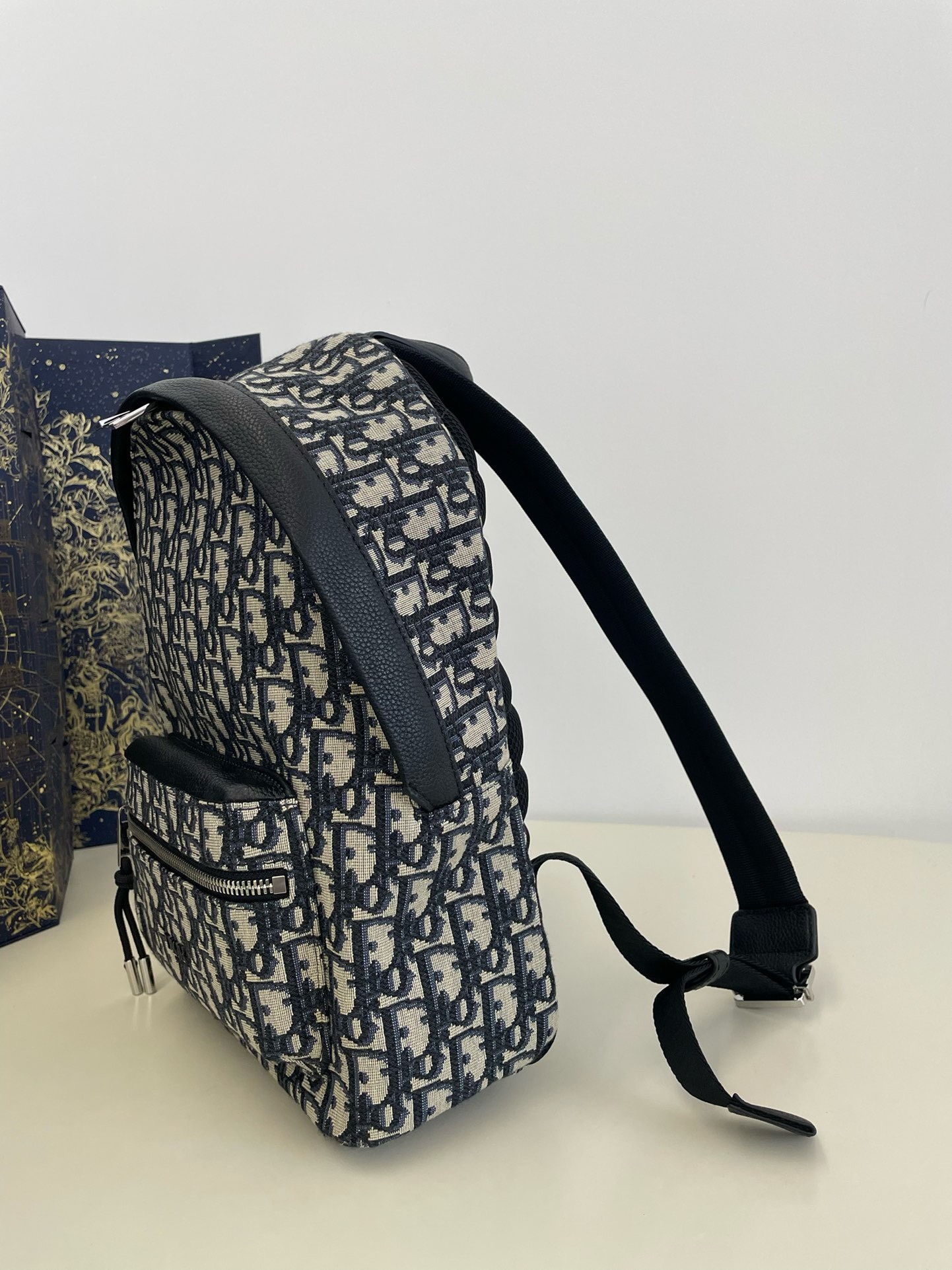 Bagsaaa D10r Rider Oblique Blue Canvas Backpack - 24x9x32cm