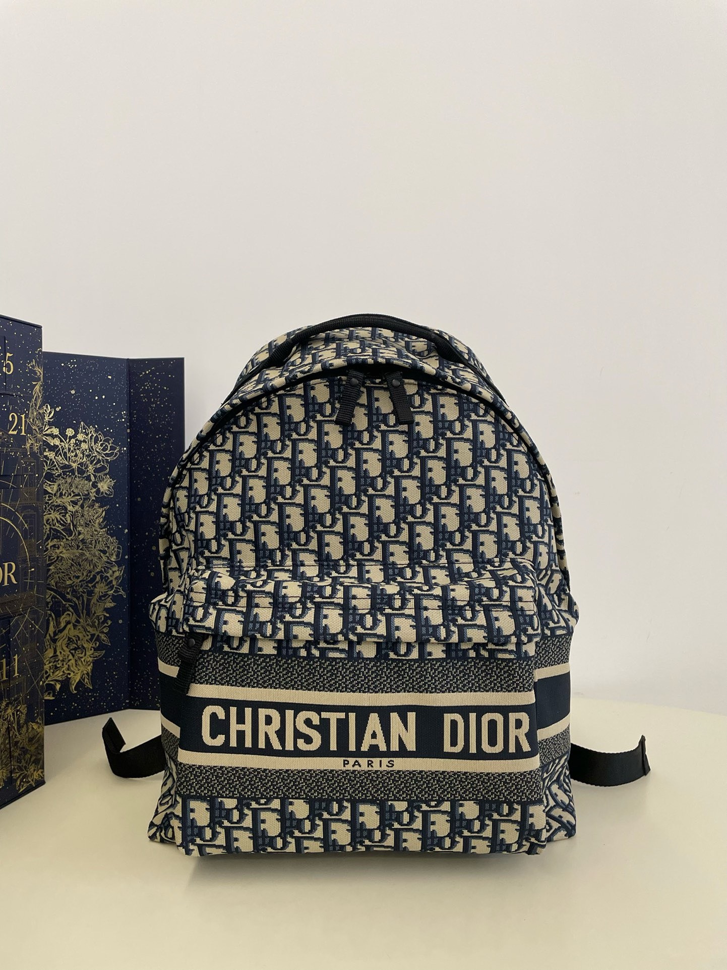 Bagsaaa D10r Oblique Canvas Blue Backpack - 35x41x15cm