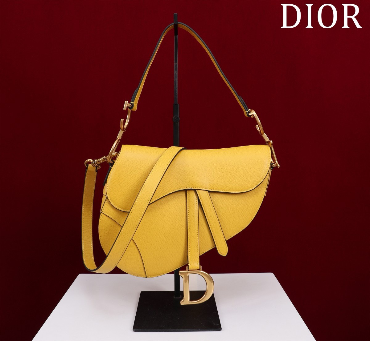 Bagsaaa D10r Saddle Medium Yellow With Strap - 25.5x20x6.5cm 