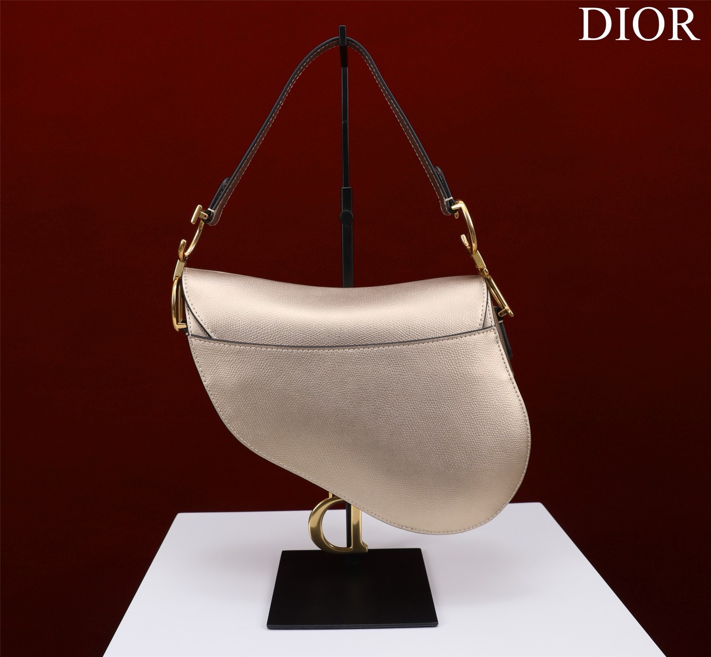 Bagsaaa D10r Saddle Medium Bronze With Strap - 25.5x20x6.5cm