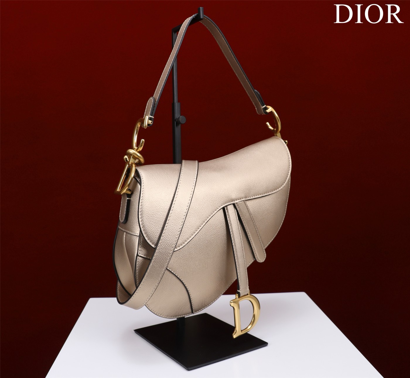 Bagsaaa D10r Saddle Medium Bronze With Strap - 25.5x20x6.5cm