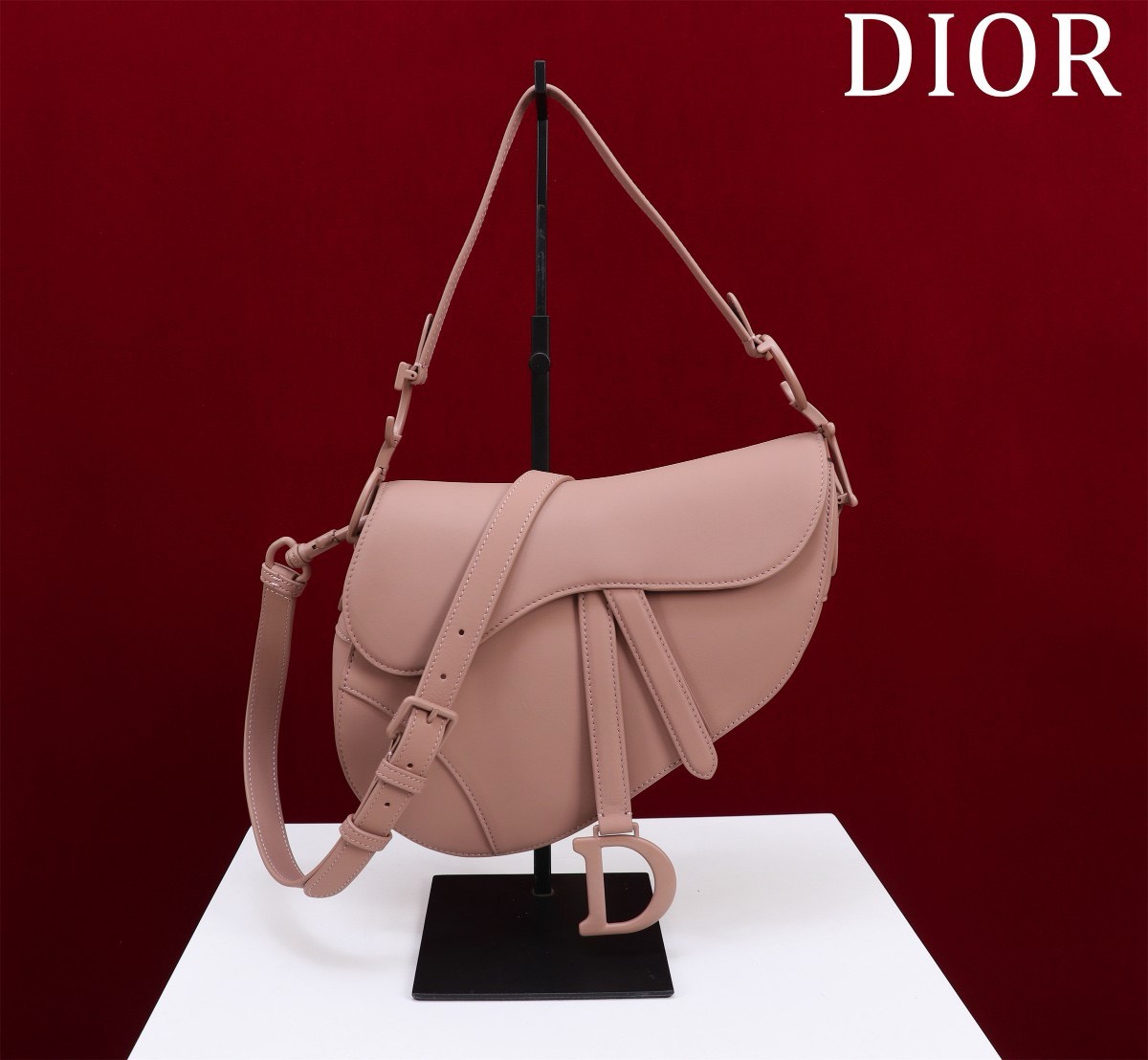 Bagsaaa D10r Saddle Medium All Pink With Strap - 25.5x20x6.5cm