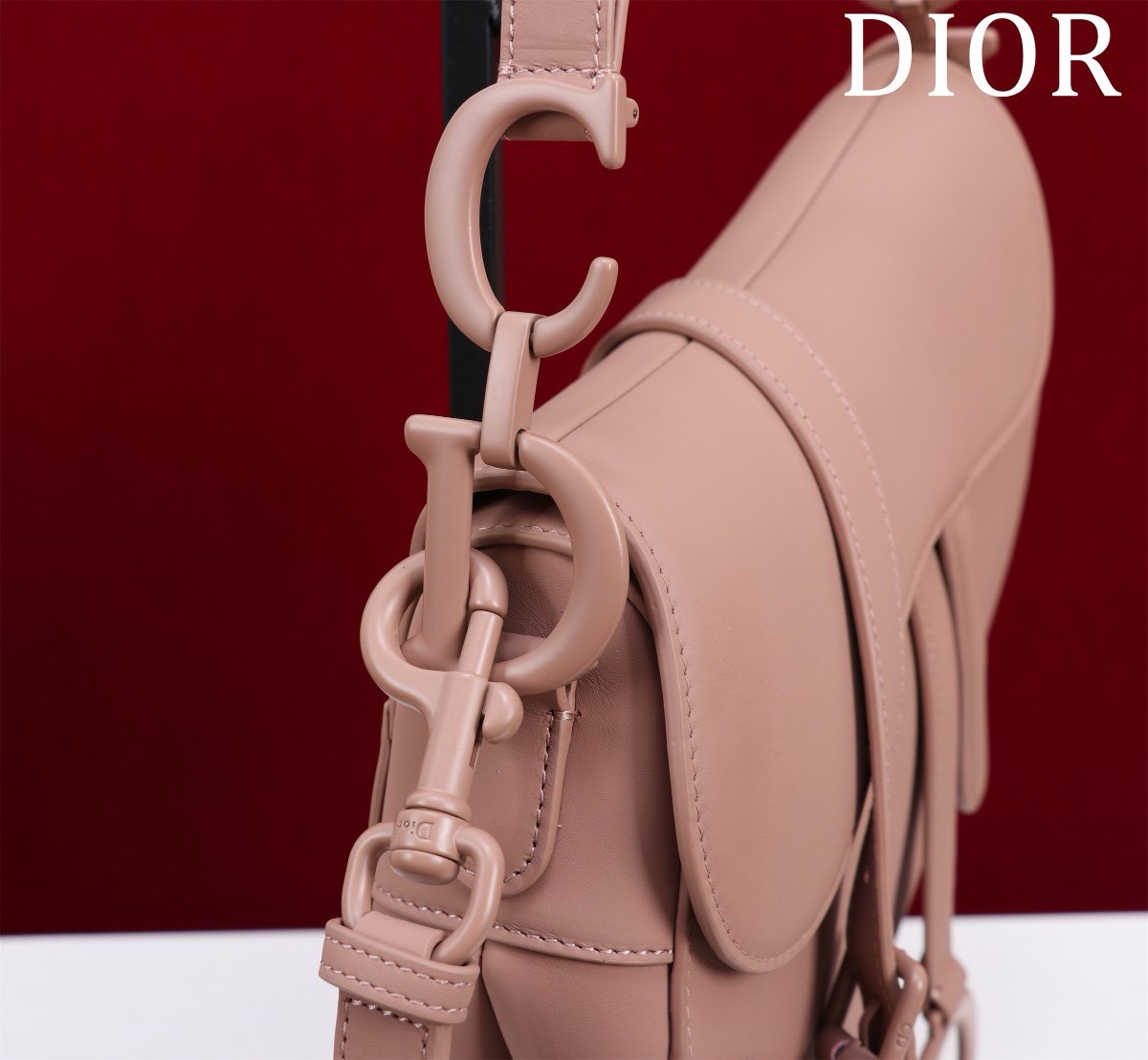 Bagsaaa D10r Saddle Medium All Pink With Strap - 25.5x20x6.5cm