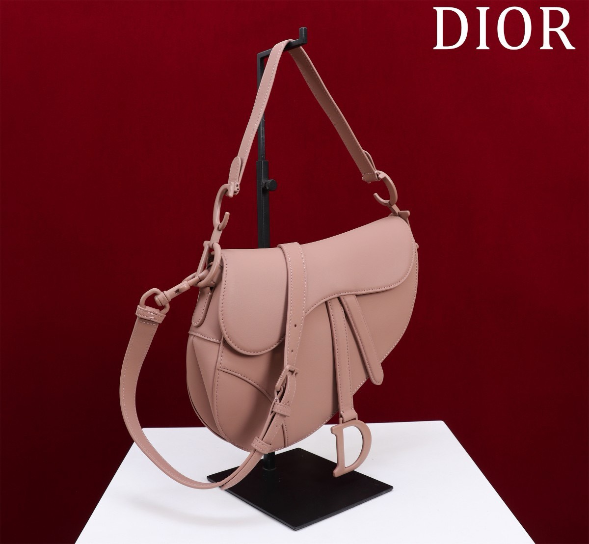Bagsaaa D10r Saddle Medium All Pink With Strap - 25.5x20x6.5cm