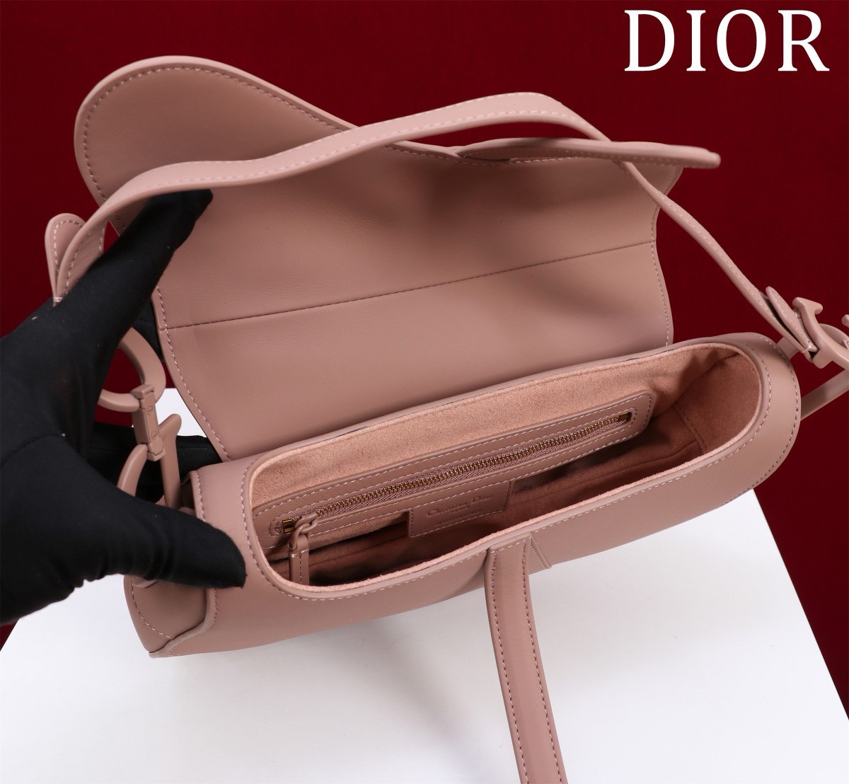 Bagsaaa D10r Saddle Medium All Pink With Strap - 25.5x20x6.5cm