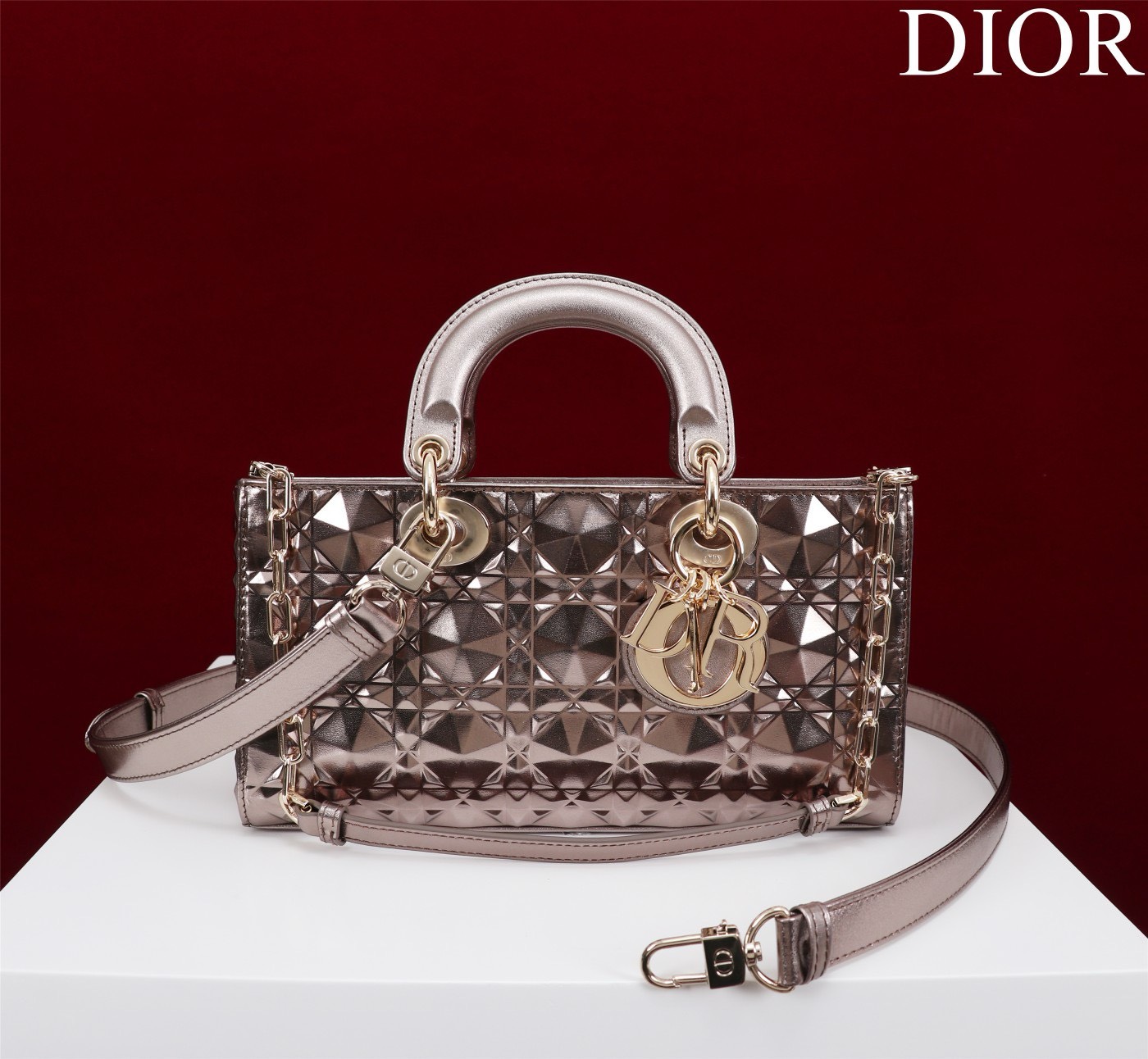 Bagsaaa D10r Lady D - Joy D1am0nd Bronze Bag - 26x13.5x5cm