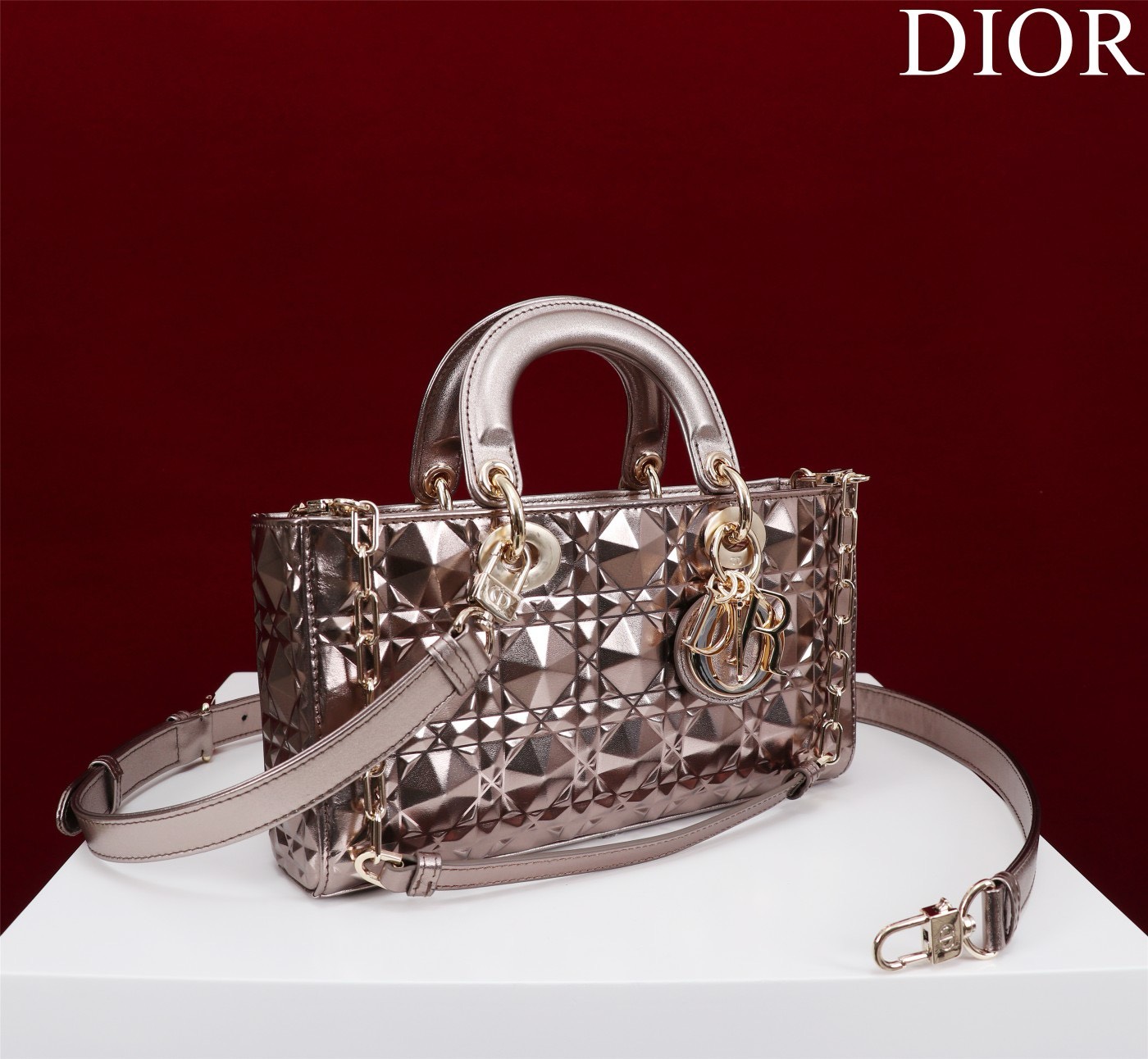 Bagsaaa D10r Lady D - Joy D1am0nd Bronze Bag - 26x13.5x5cm