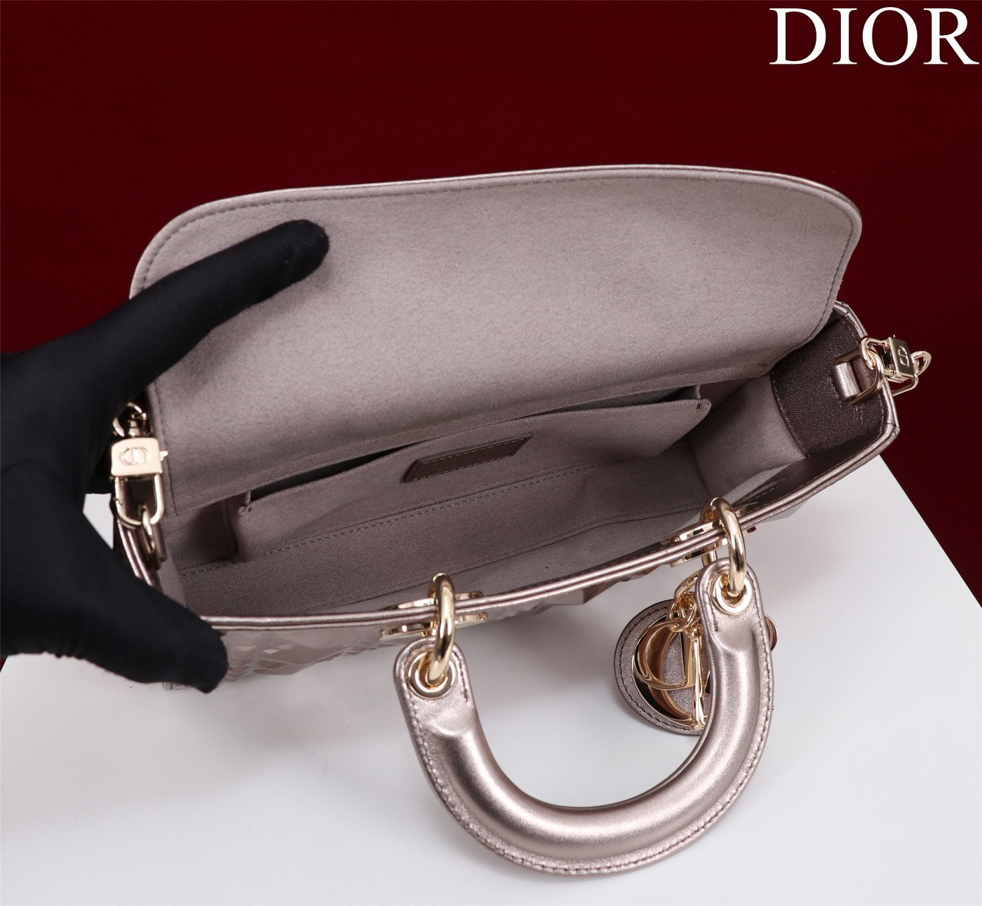 Bagsaaa D10r Lady D - Joy D1am0nd Bronze Bag - 26x13.5x5cm