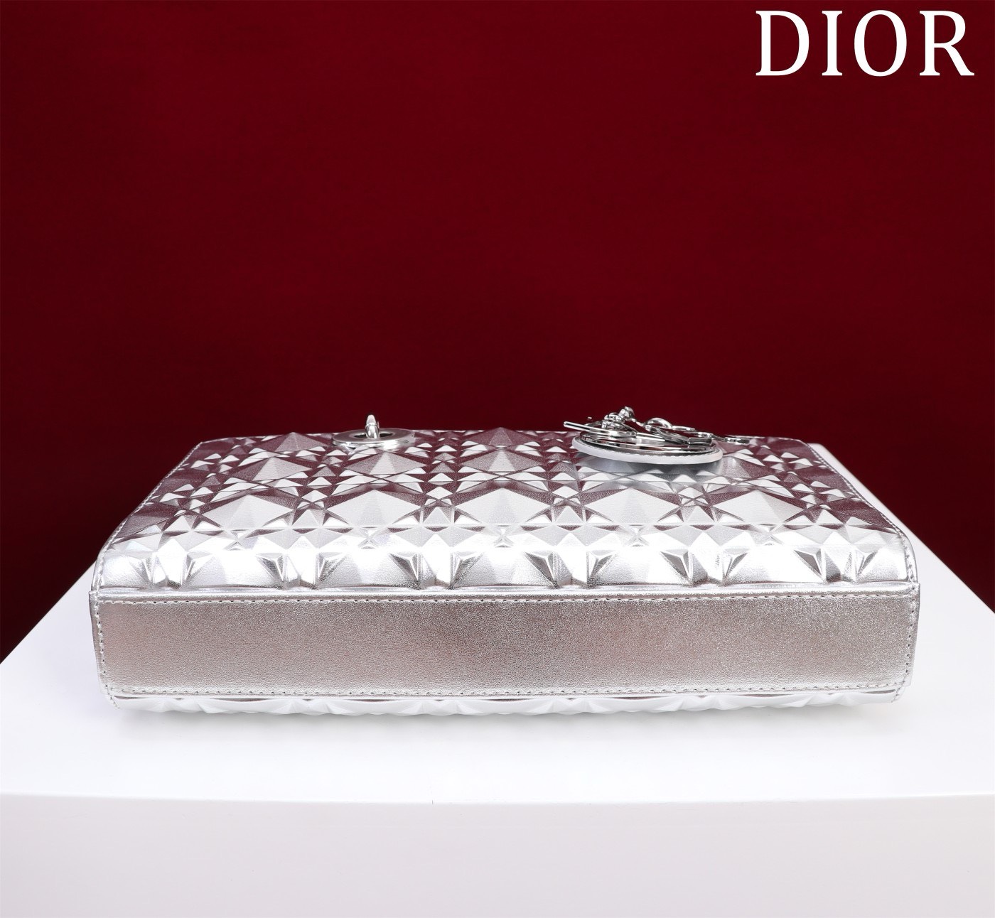 Bagsaaa D10r Lady D - Joy D1am0nd Silver Bag - 26x13.5x5cm