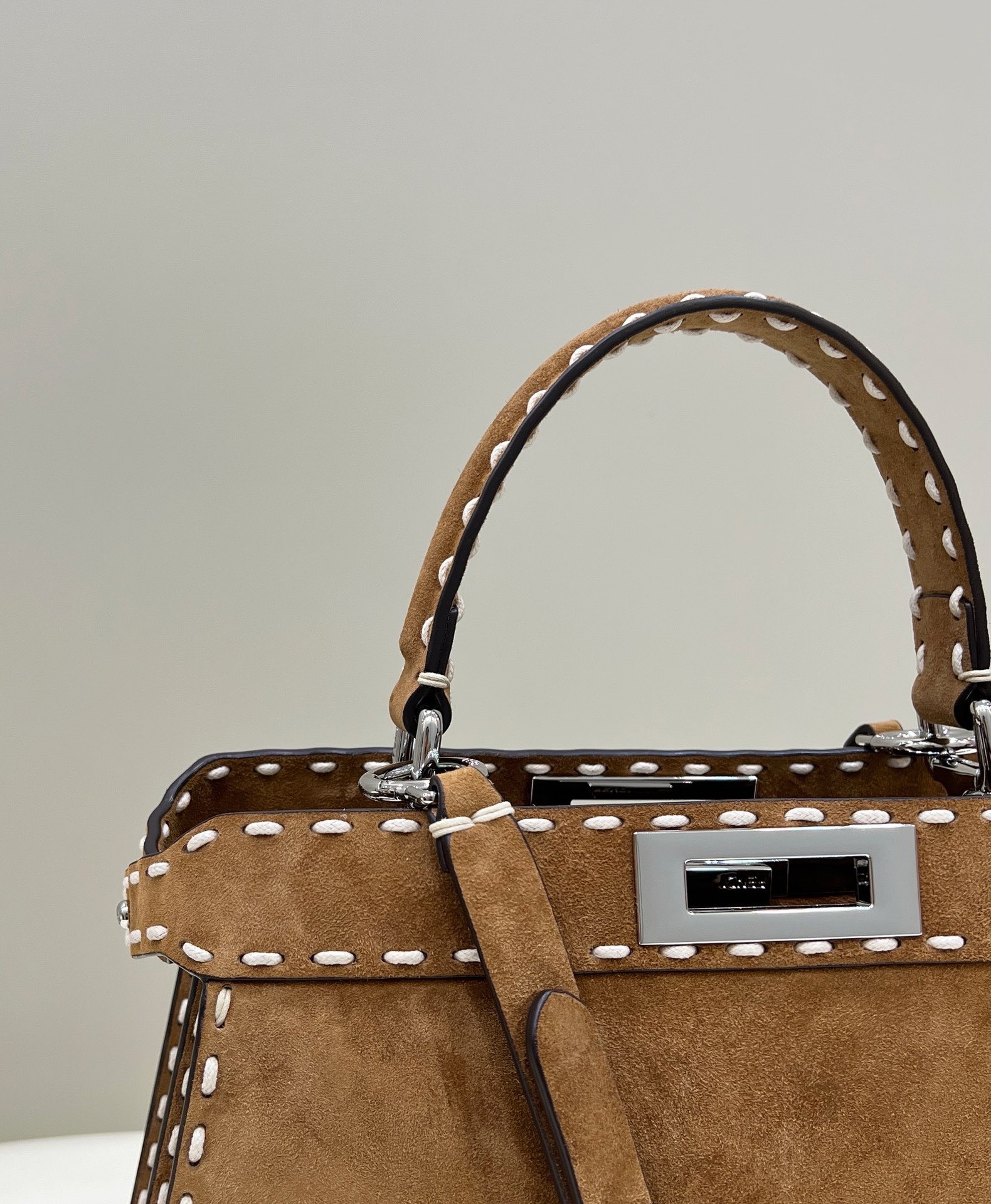 Bagsaaa F**di Peekaboo Selleria Peekaboo Brown Bag - 33x13.5x25cm