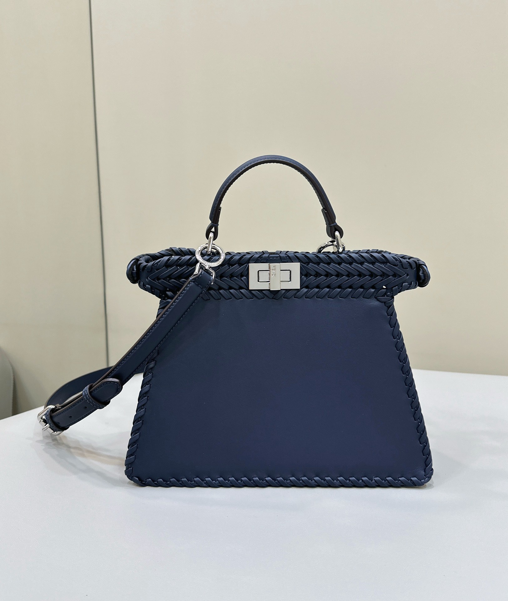 Bagsaaa F**di Peekaboo ISeeU Petite Blue - 27x11x20cm