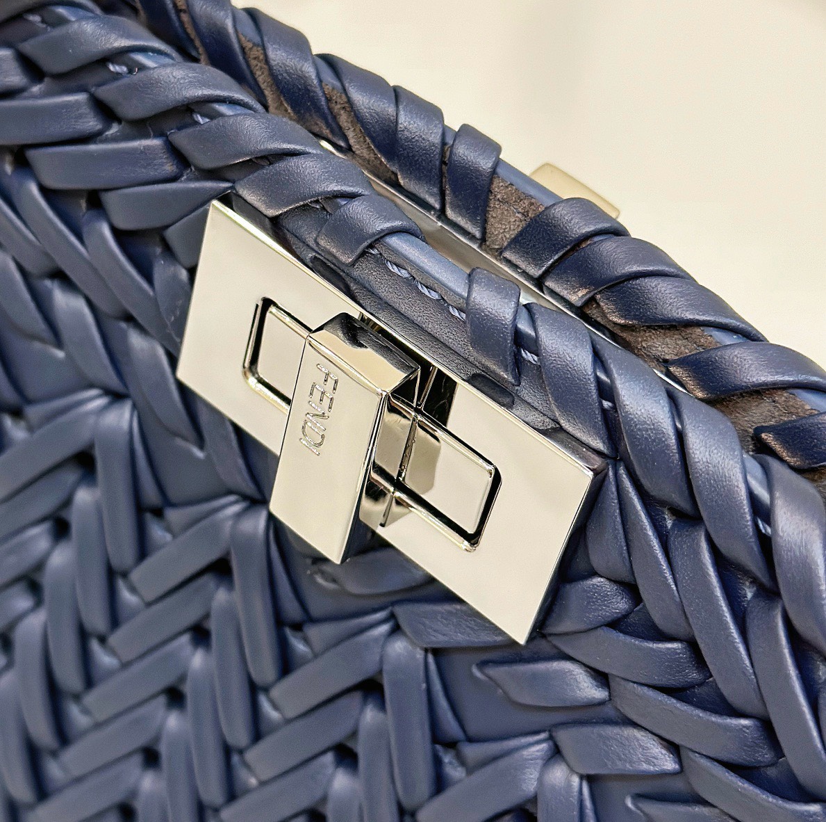 Bagsaaa F**di Peekaboo ISeeU Petite Blue - 27x11x20cm