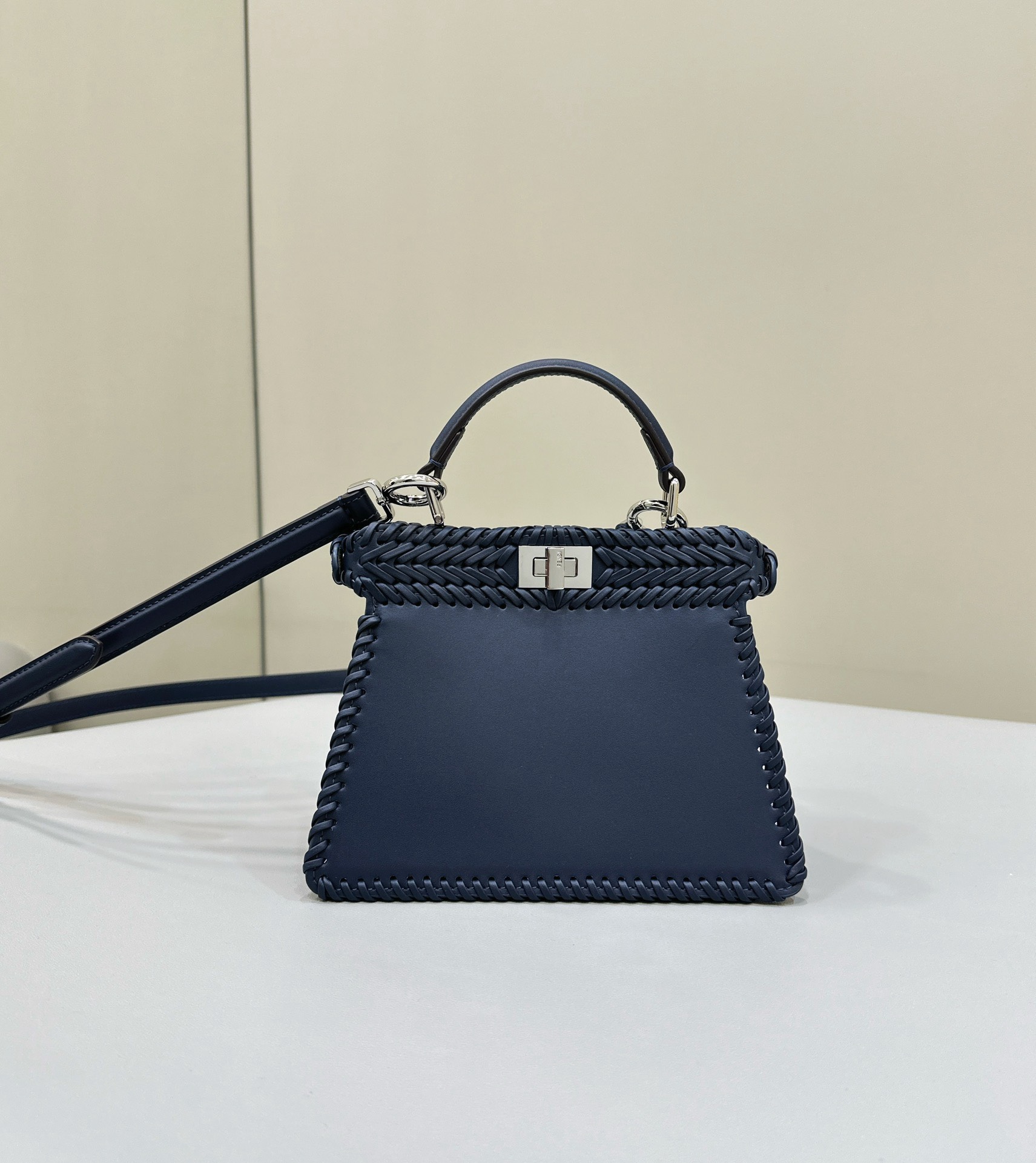 Bagsaaa F**di Peekaboo ISeeU Petite Blue - 20x10.5x15cm
