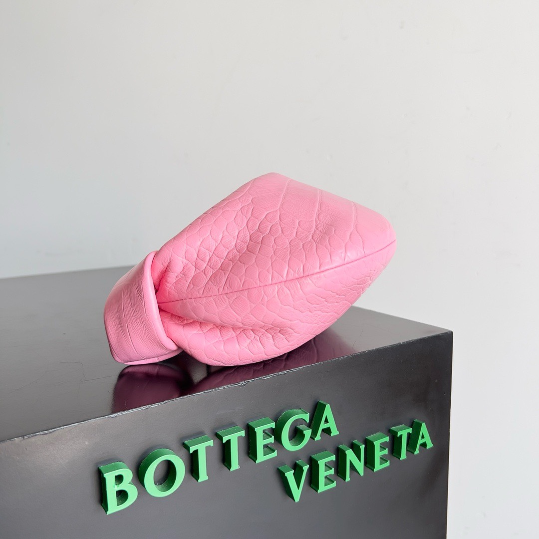 Bagsaaa B0tt*ga Ven*ta Small Jodie Crocodile Pink Bag - 23x15x5cm