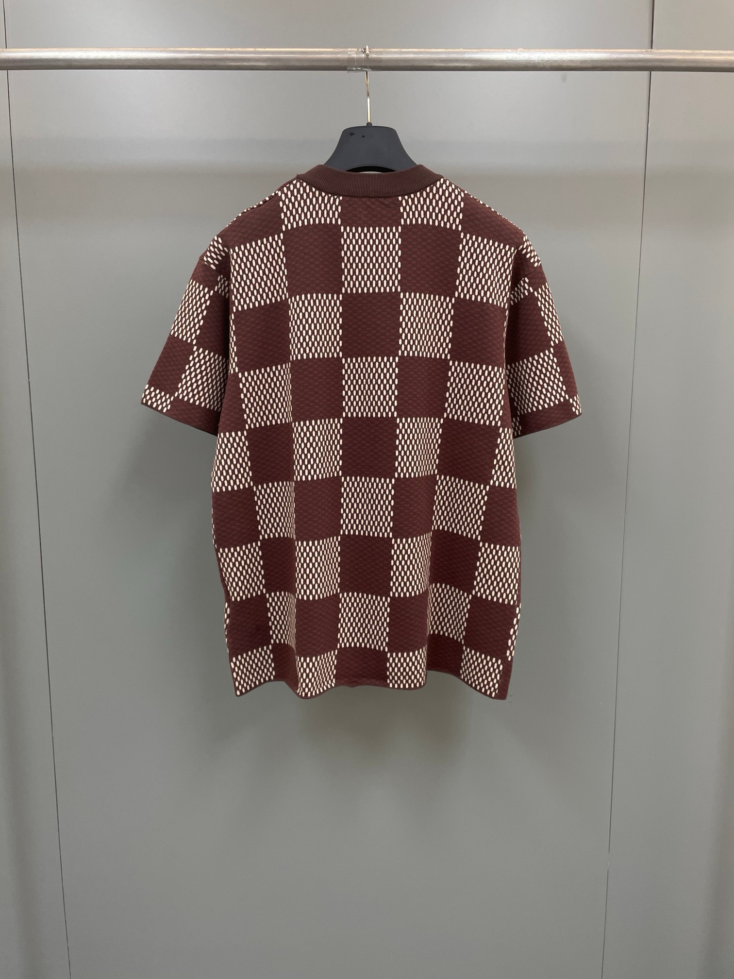 Bagsaaa Damier Graphic T-Shirt Brown