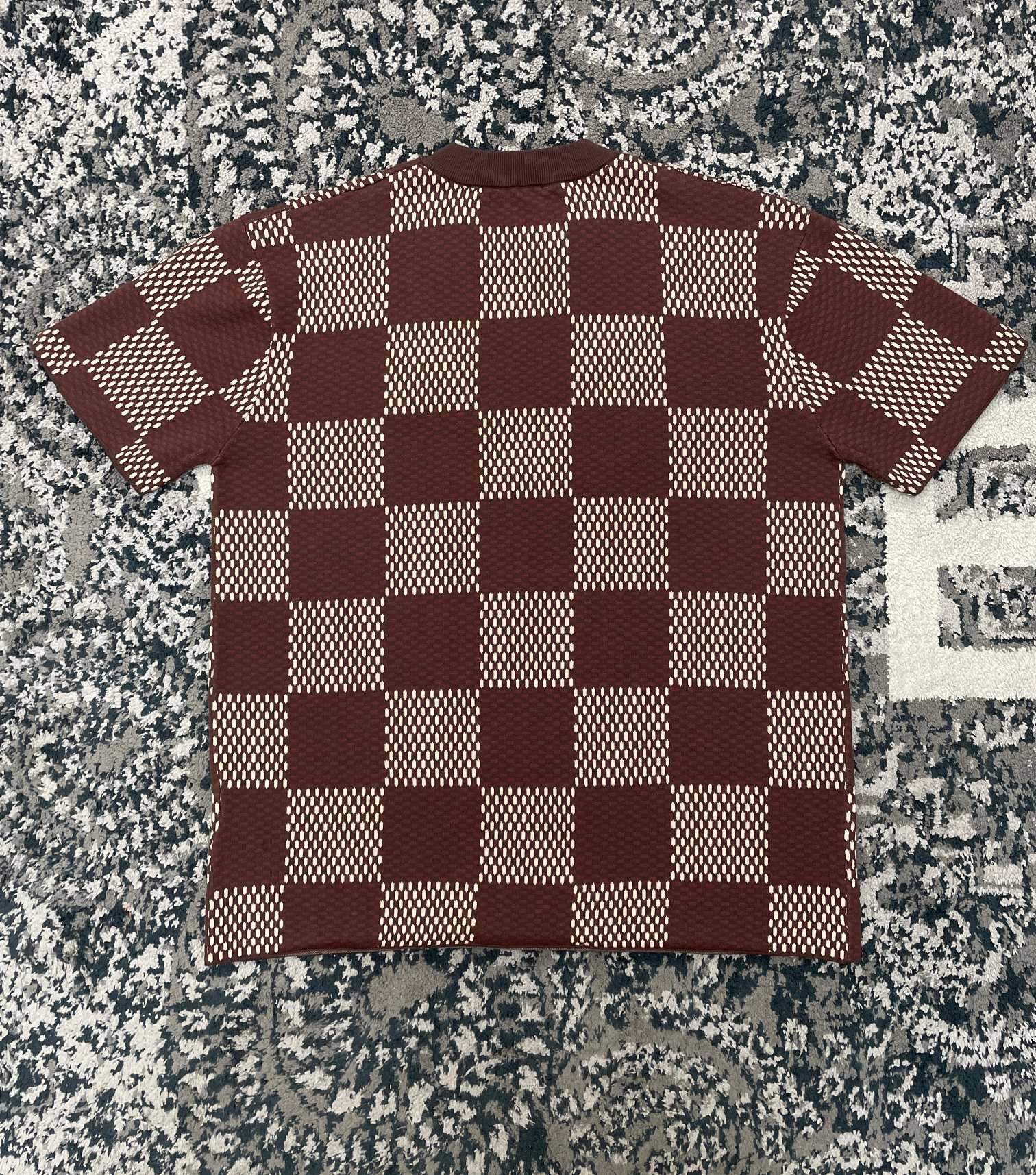 Bagsaaa Damier Graphic T-Shirt Brown