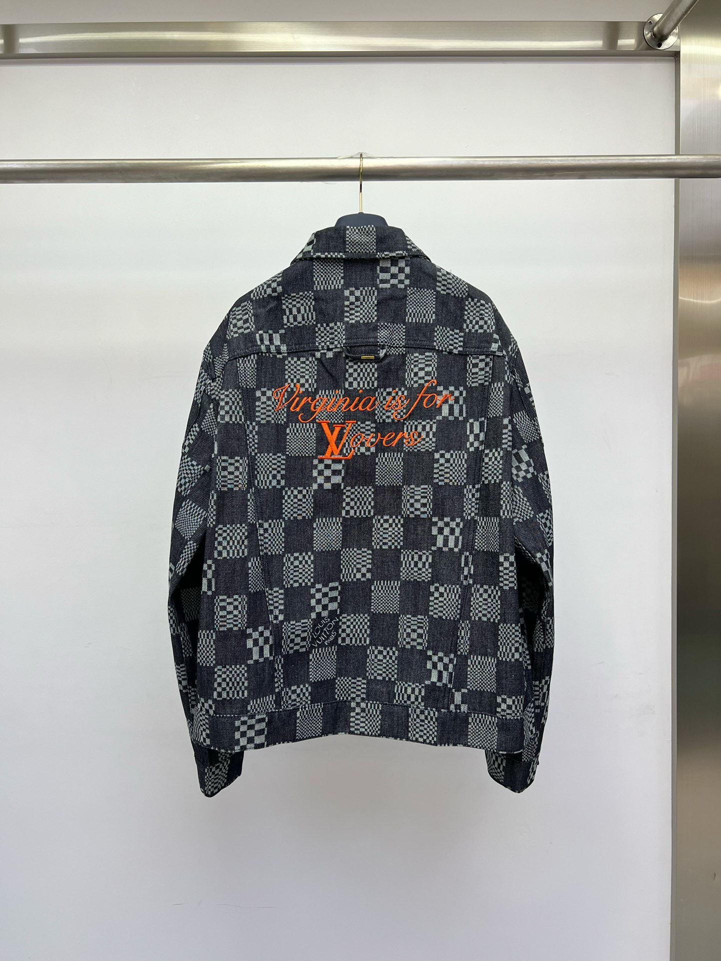 Bagsaaa L0vis Vvtt0n Damier Denim Jacket