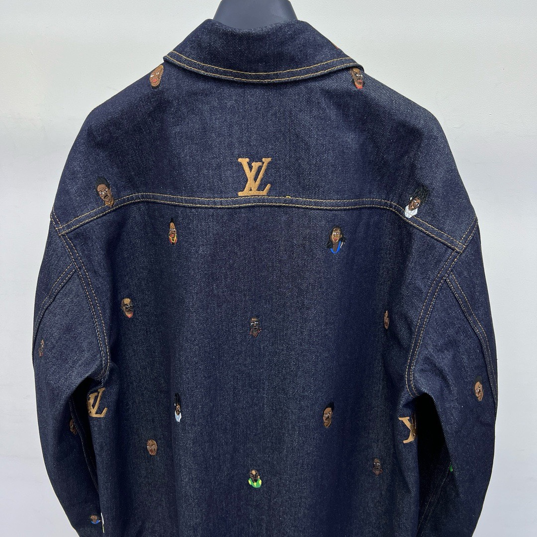 Bagsaaa L0vis Vvtt0n Embroidered Denim Overshirt