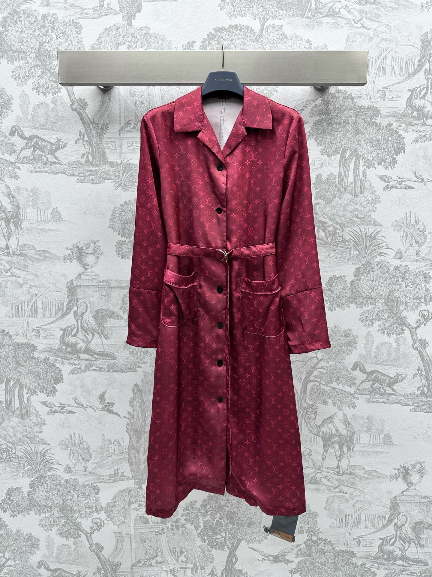 Bagsaaa L0vis Vvtt0n Monogram Cloud Shirt Dress