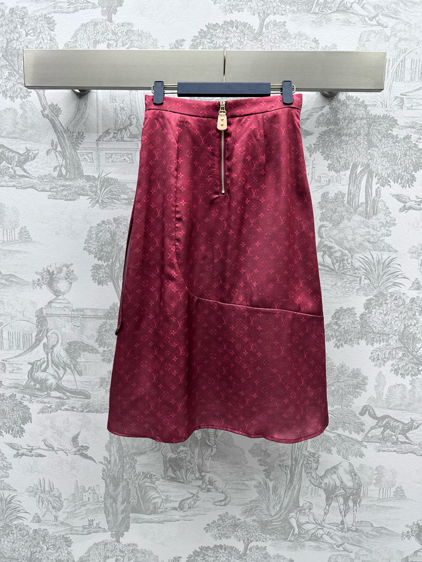 Bagsaaa L0vis Vvtt0n Monogram Cloud Wrap-Effect Skirt