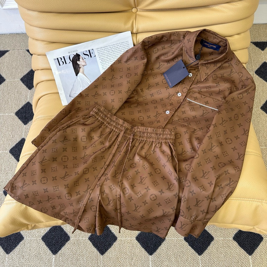 Bagsaaa L0vis Vvtt0n Silk Set Brown Monogram 