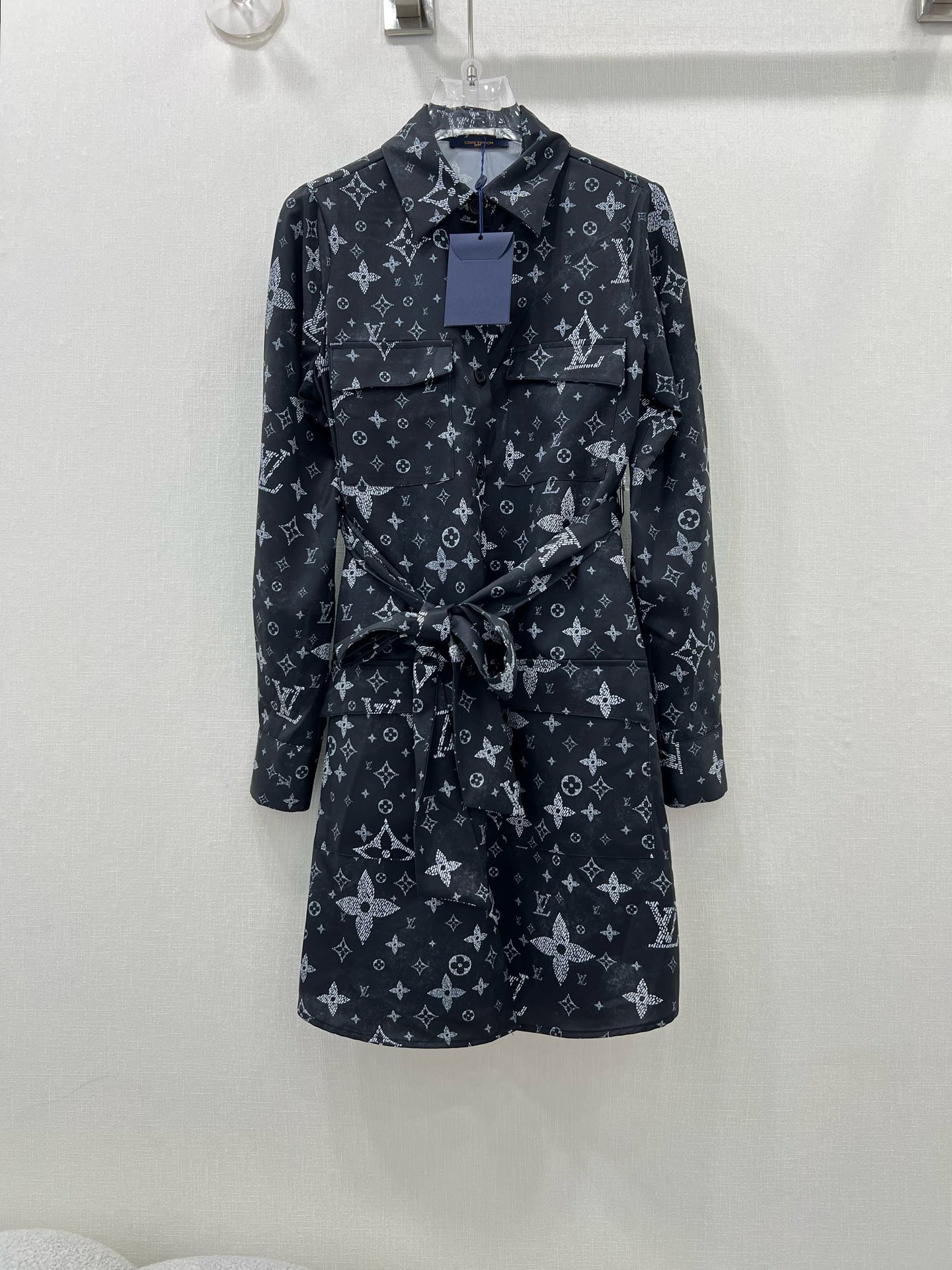 Bagsaaa L0vis Vvtt0n Monogram Black Dress