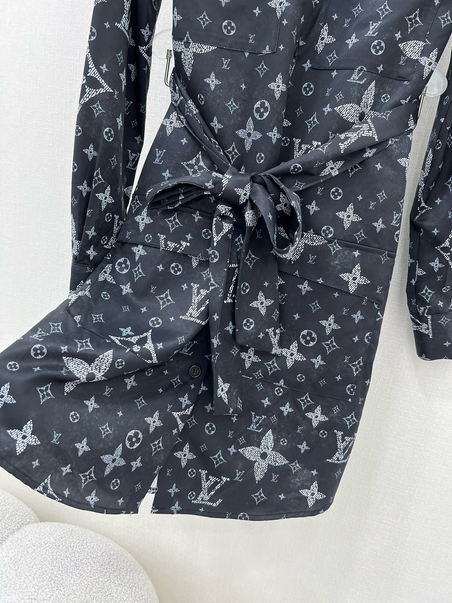 Bagsaaa L0vis Vvtt0n Monogram Black Dress