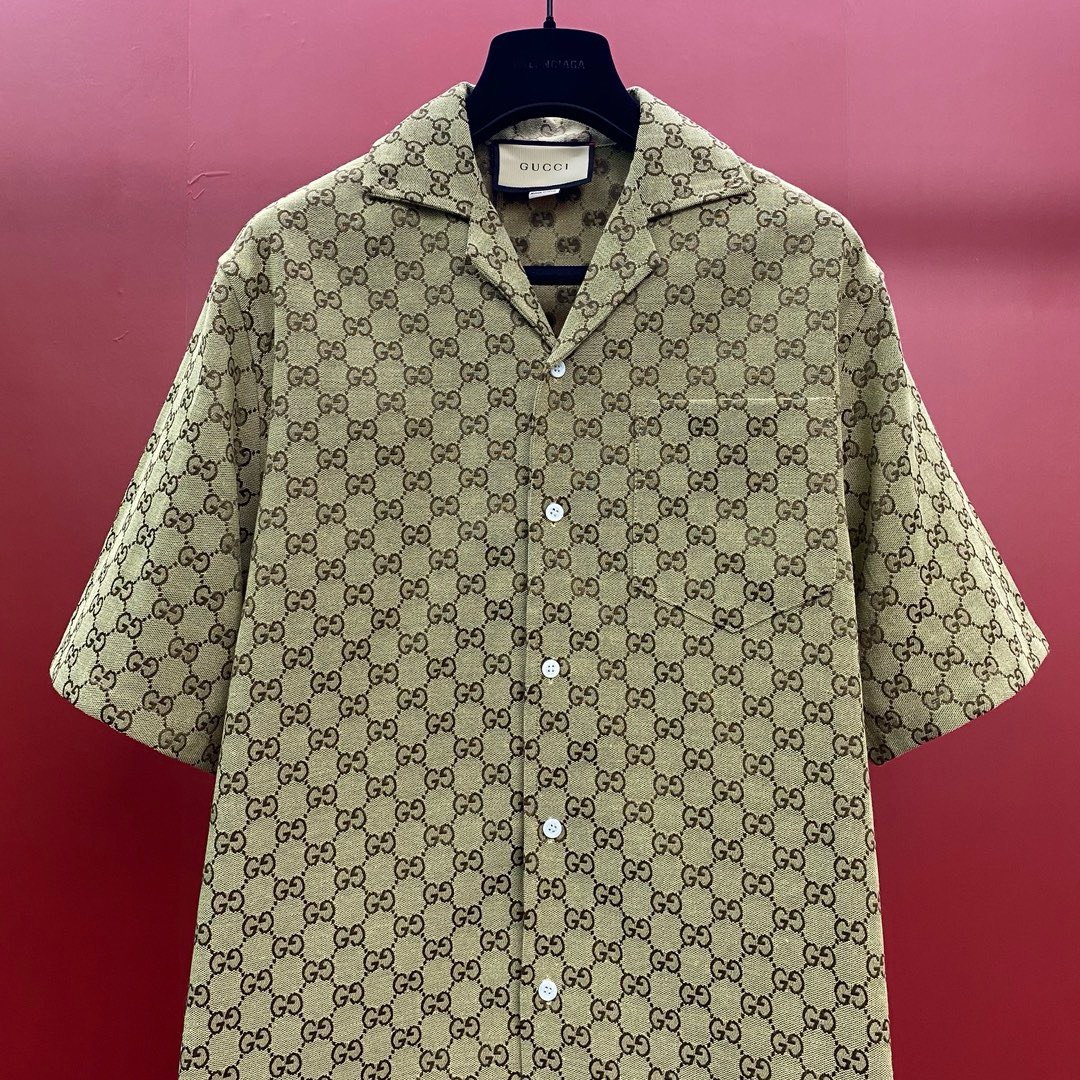 Bagsaaa Gvc*1 GG linen-blend shirt