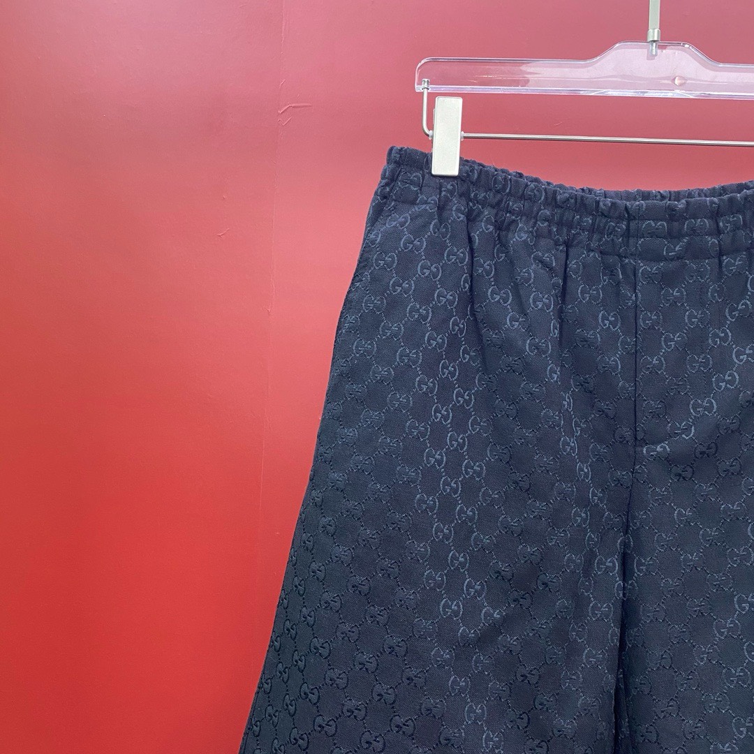 Bagsaaa Gvc*1 GG linen-blend short in black