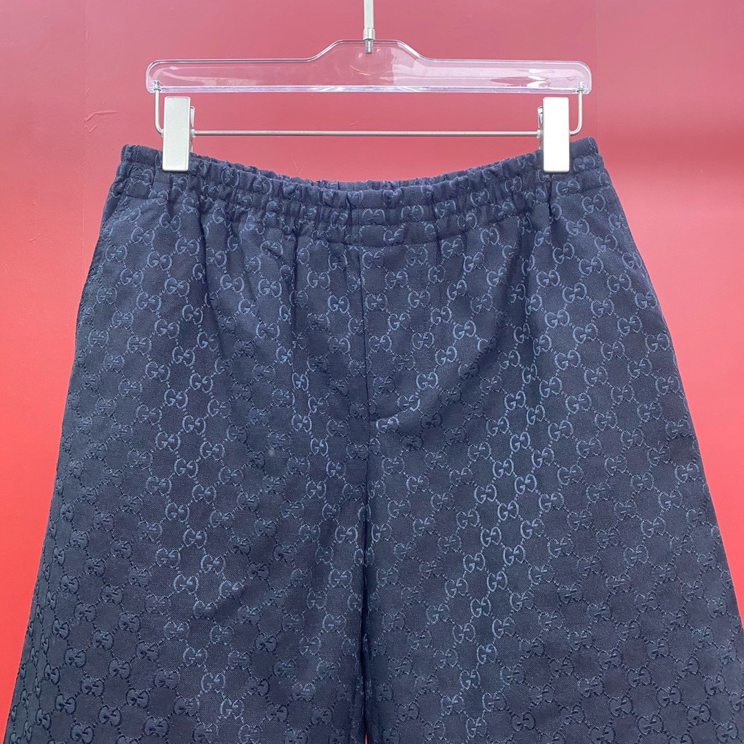 Bagsaaa Gvc*1 GG linen-blend short in black