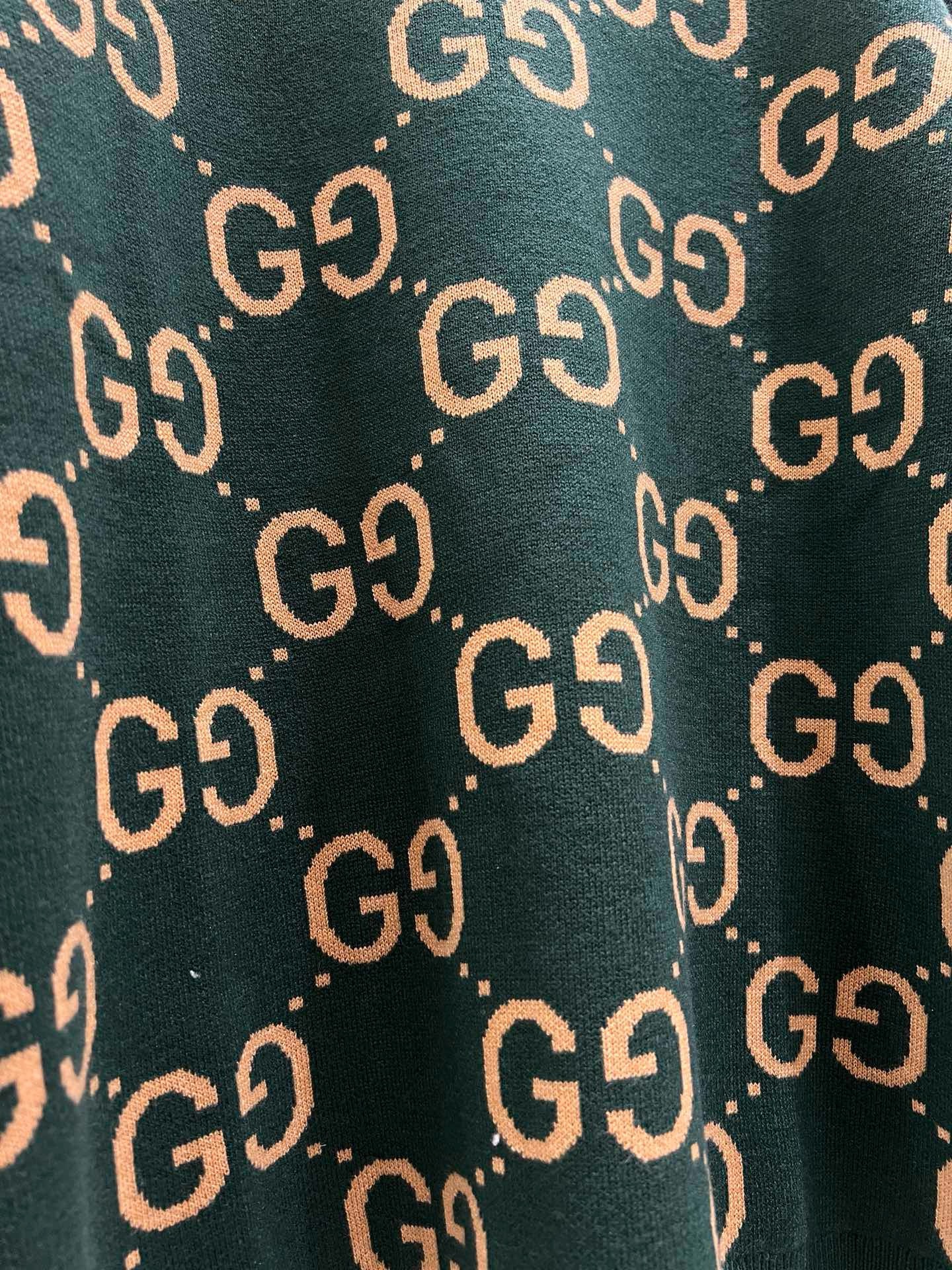 Bagsaa Gvc*1 GG wool jacquard sweater in green
