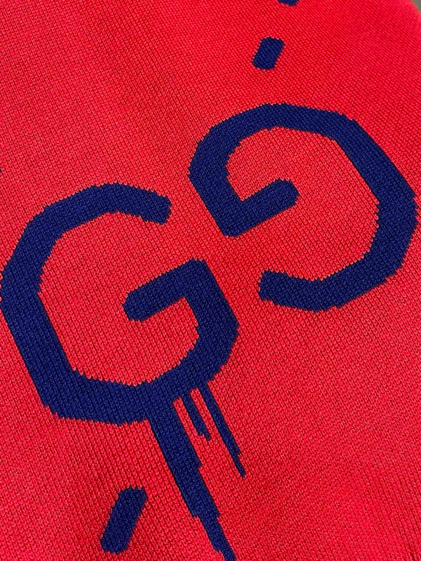 Bagsaaa Gvc*1 Red & Blue Monogram Wool Knit Sweater Medium