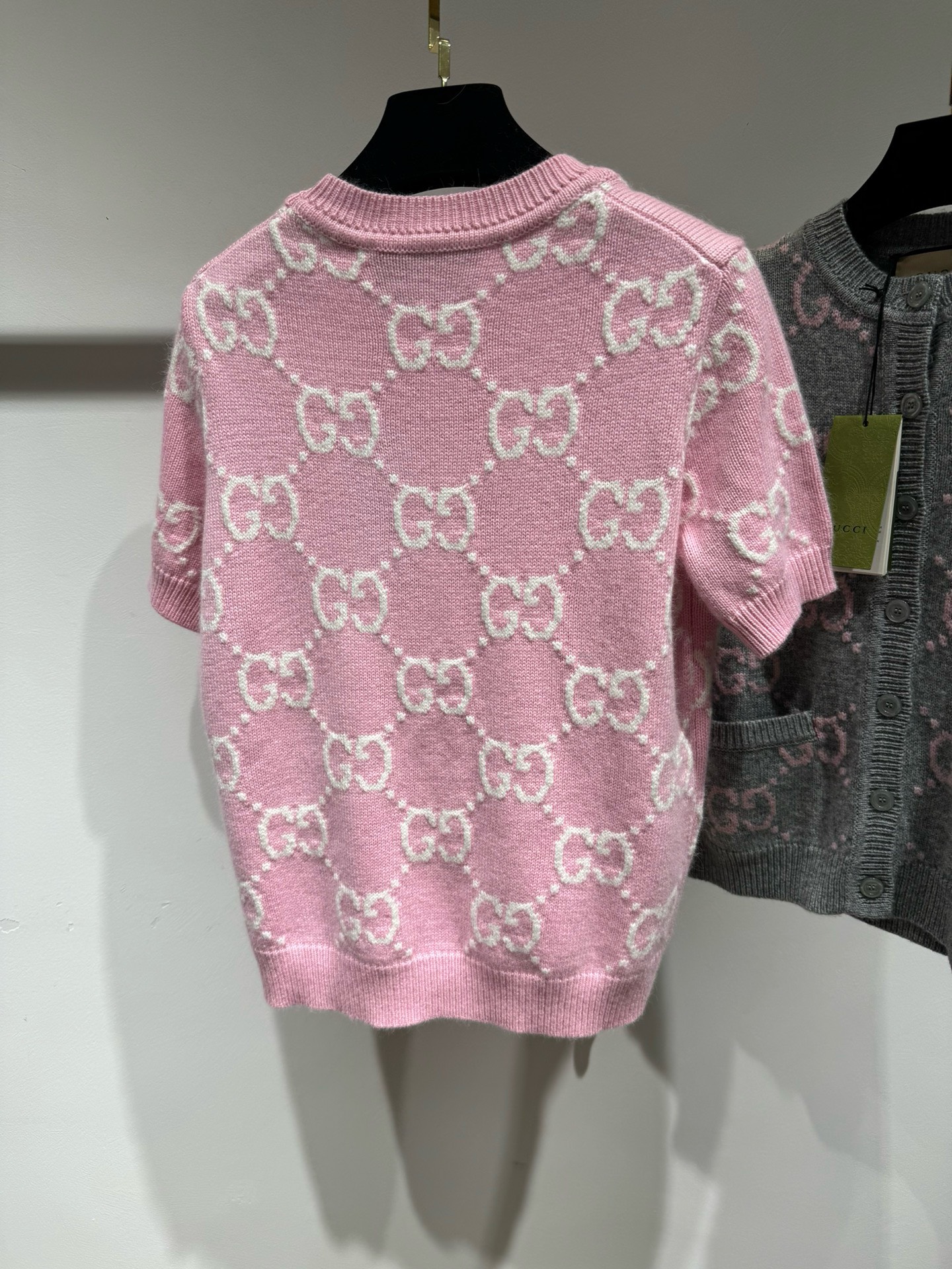 Bagsaaa Gvc*1 GG knit wool top in pink