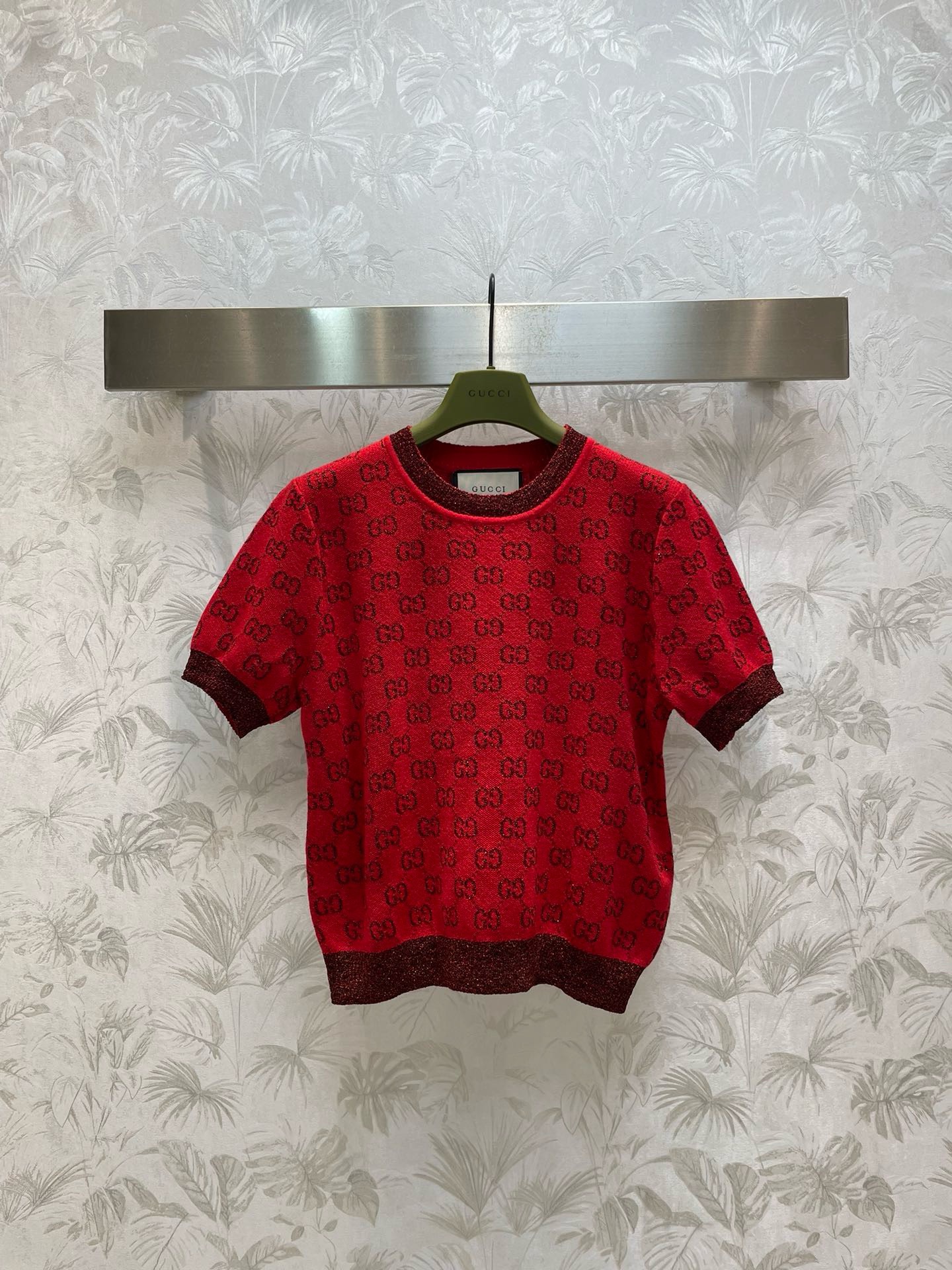 Bagsaaa Gvc*1 GG knit wool top in red