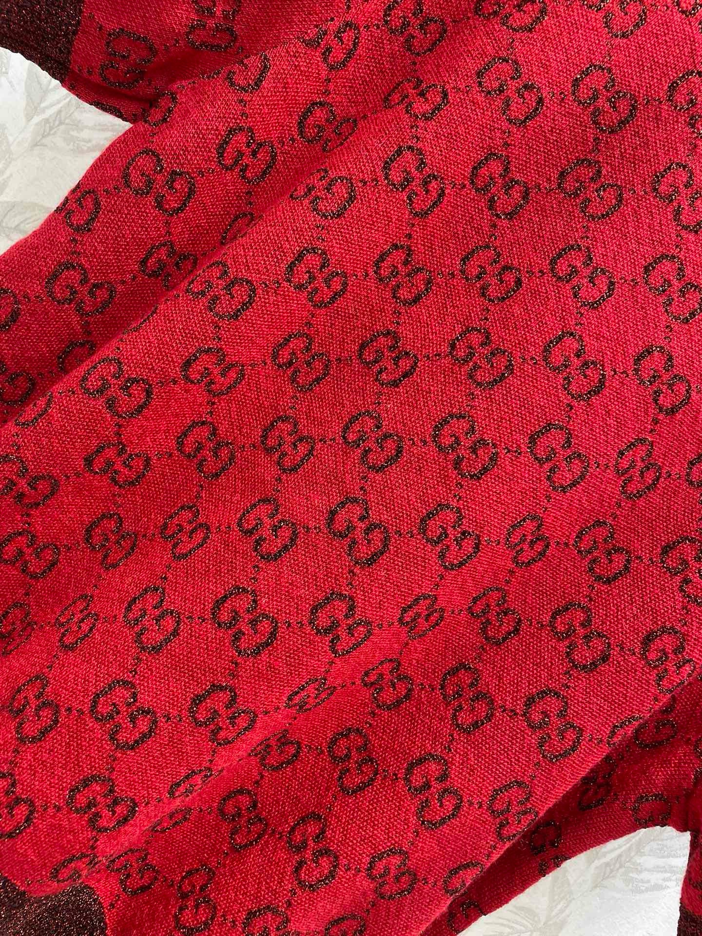 Bagsaaa Gvc*1 GG knit wool top in red