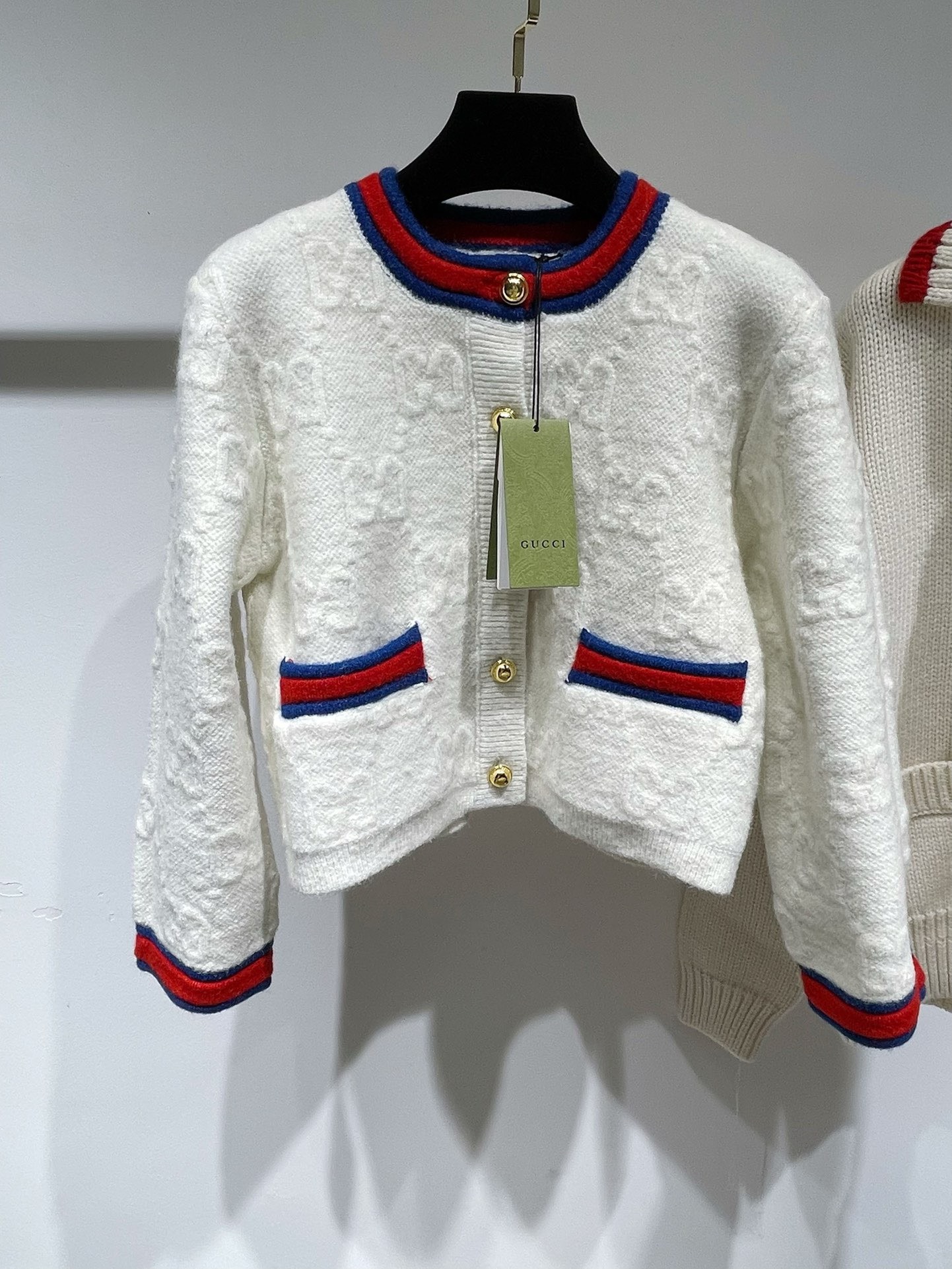 Bagsaaa Gvc*1 Felted GG Wool Cardigan