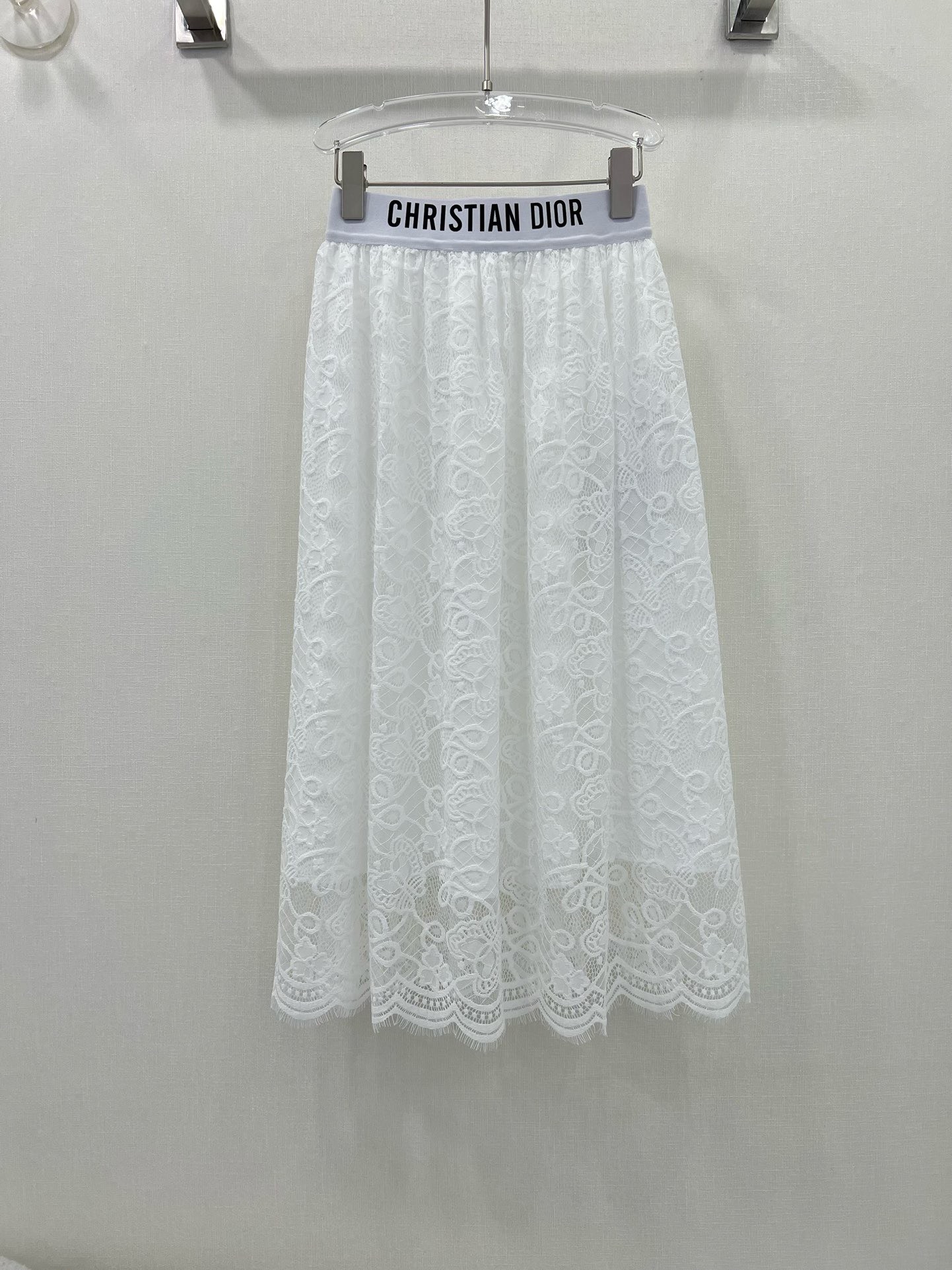 Bagsaaa D10r Lace Midi Skirt
