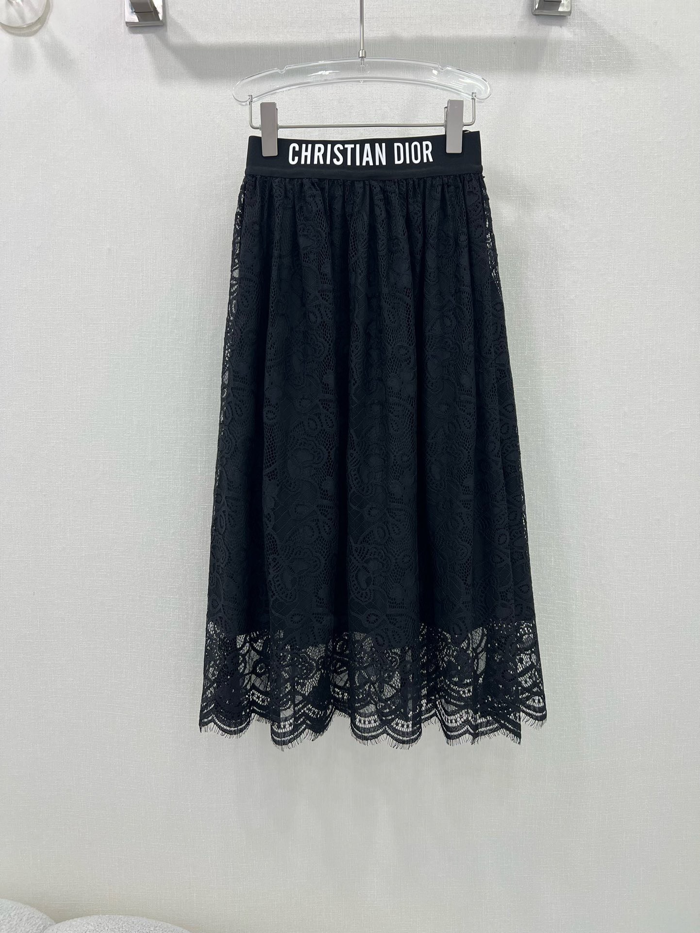 Bagsaaa D10r Lace Midi Skirt