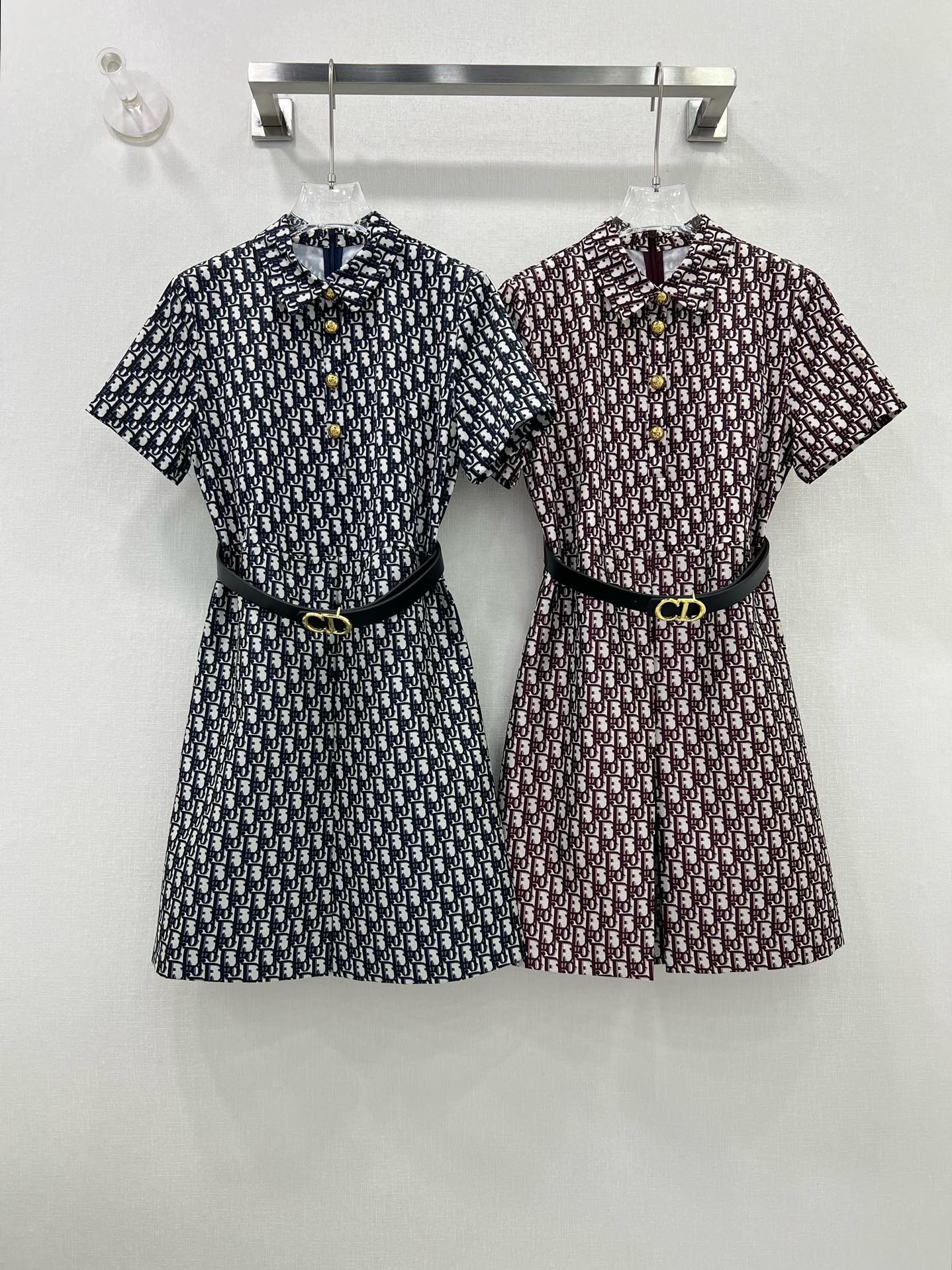 Bagsaa D10r T-Shirt Belt Dress In Jacquard Oblique