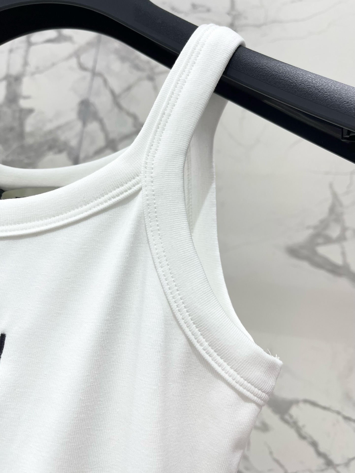 Bagsaaa F**di Logo Embroidered Knitted Tank Top