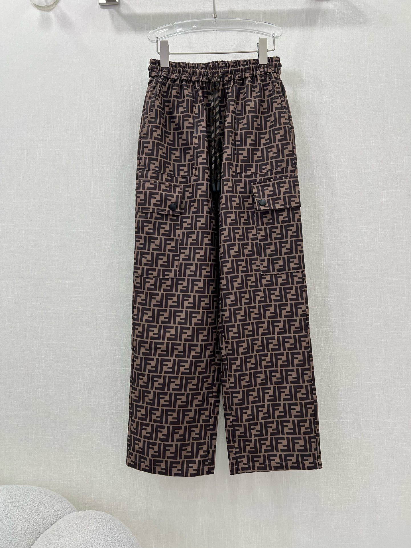 Bagsaaa F**di Pant FF Motif Brown