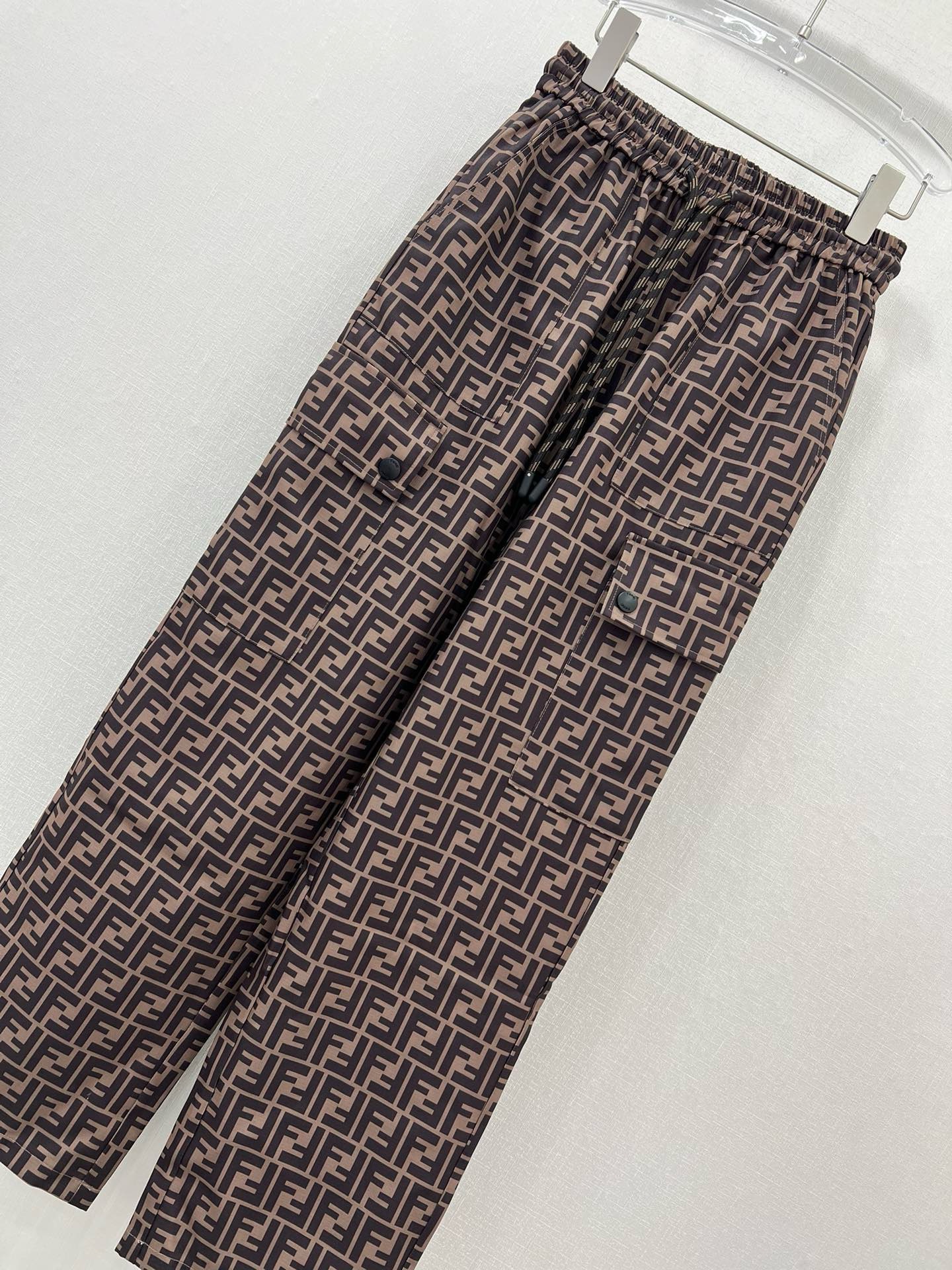 Bagsaaa F**di Pant FF Motif Brown