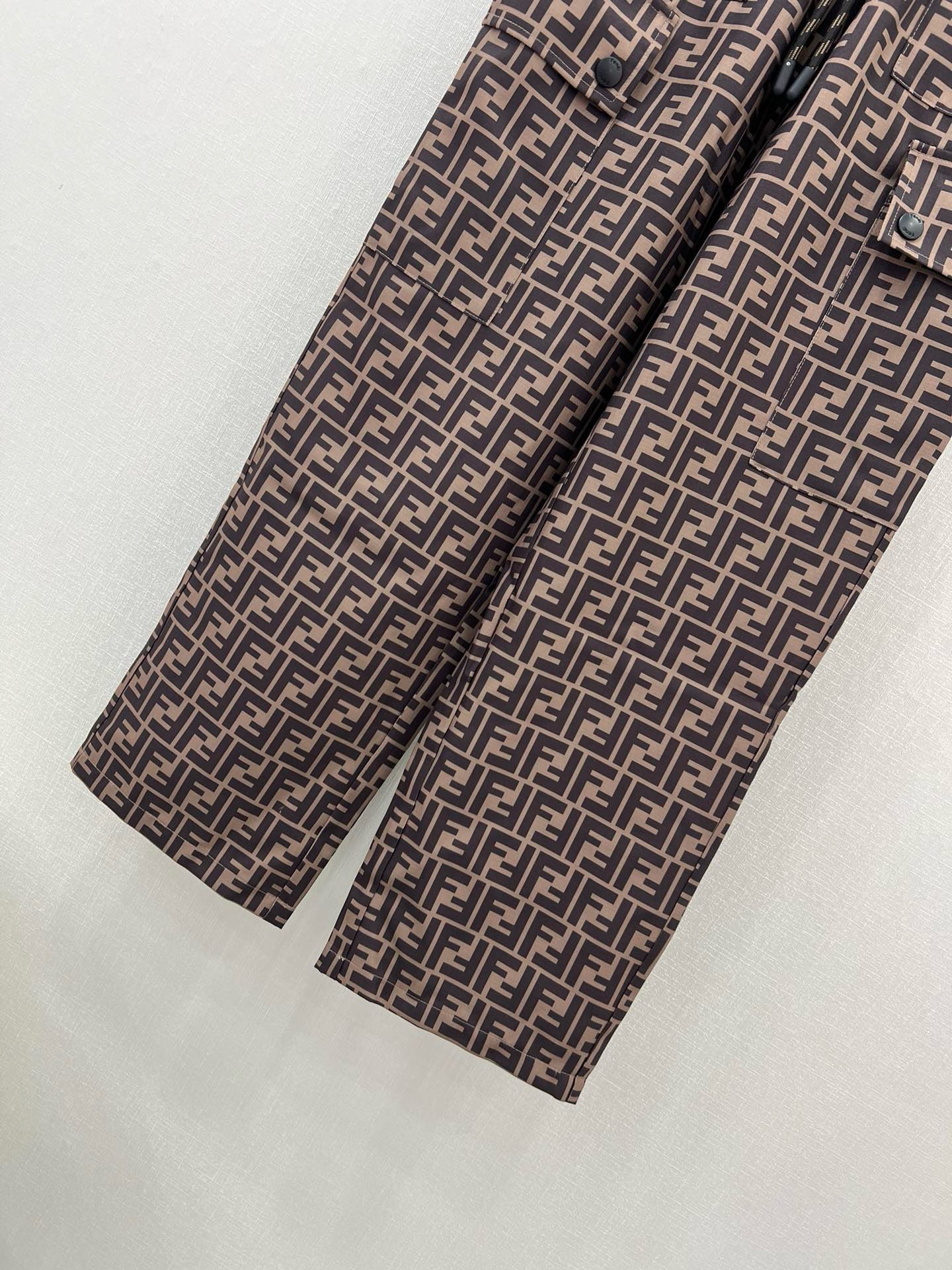 Bagsaaa F**di Pant FF Motif Brown